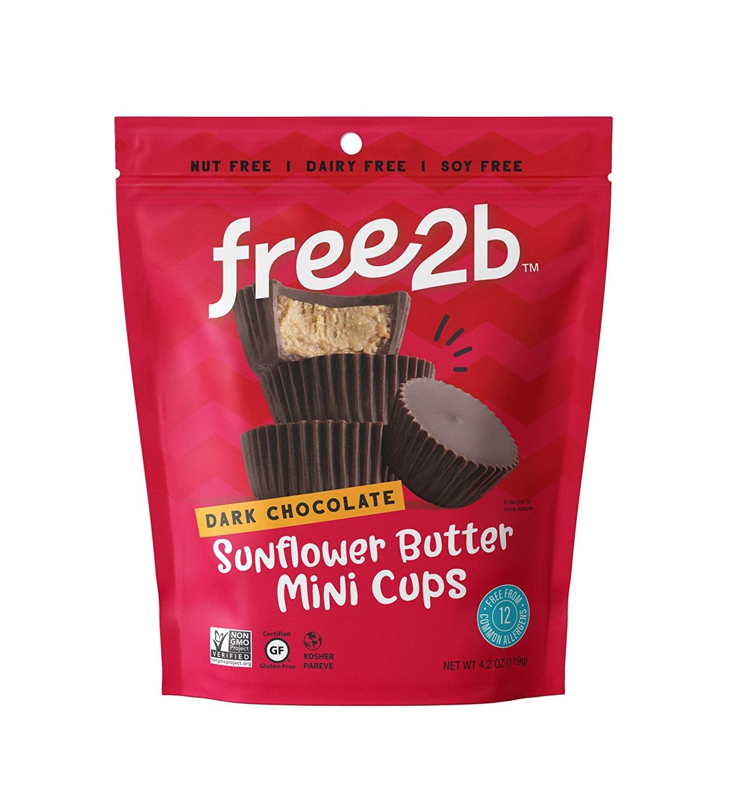 Free 2b Dark Chocolate Sun Cups Minis - Gluten-Free, Dairy-Free, Nut-Free, Soy-Free - 4.2 oz - Buy Online on GoSupps.com