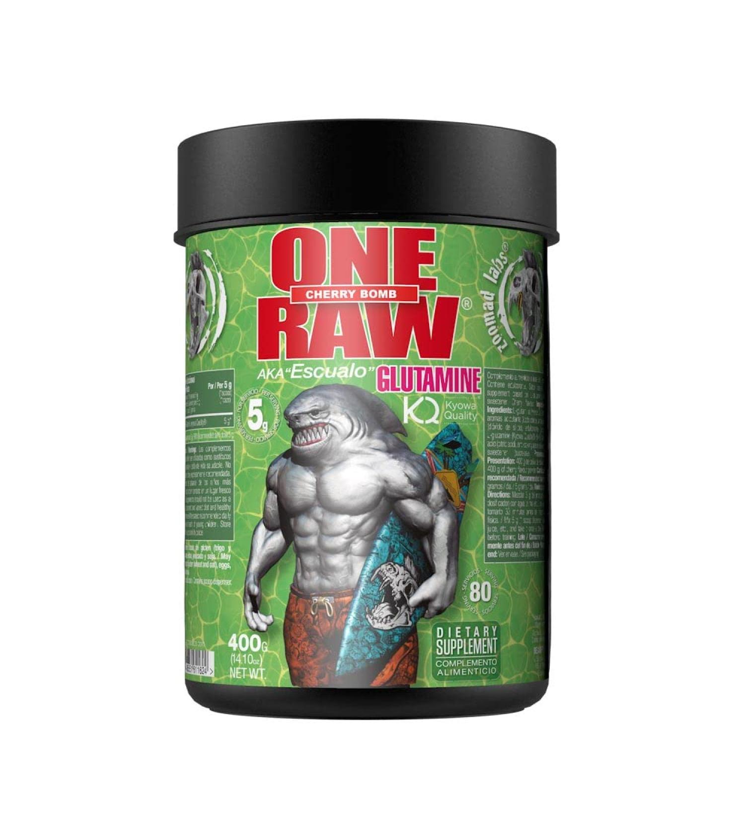 Beaufit SL Zoomad Labs One Raw Glutamine flavoured 400g Cherry Bomb - Buy Online on GoSupps.com