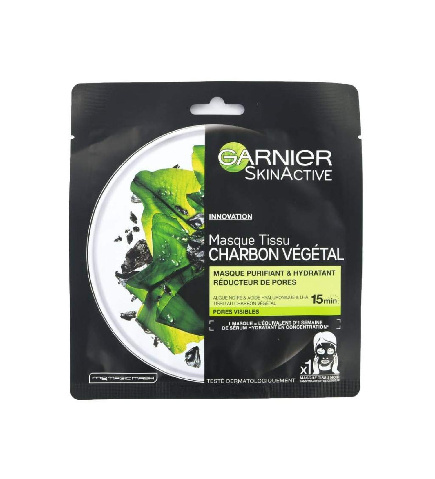 Garnier - SkinActive - Vegetable carbon mask - cleanses and moisturizes | 28g (1 pack)
