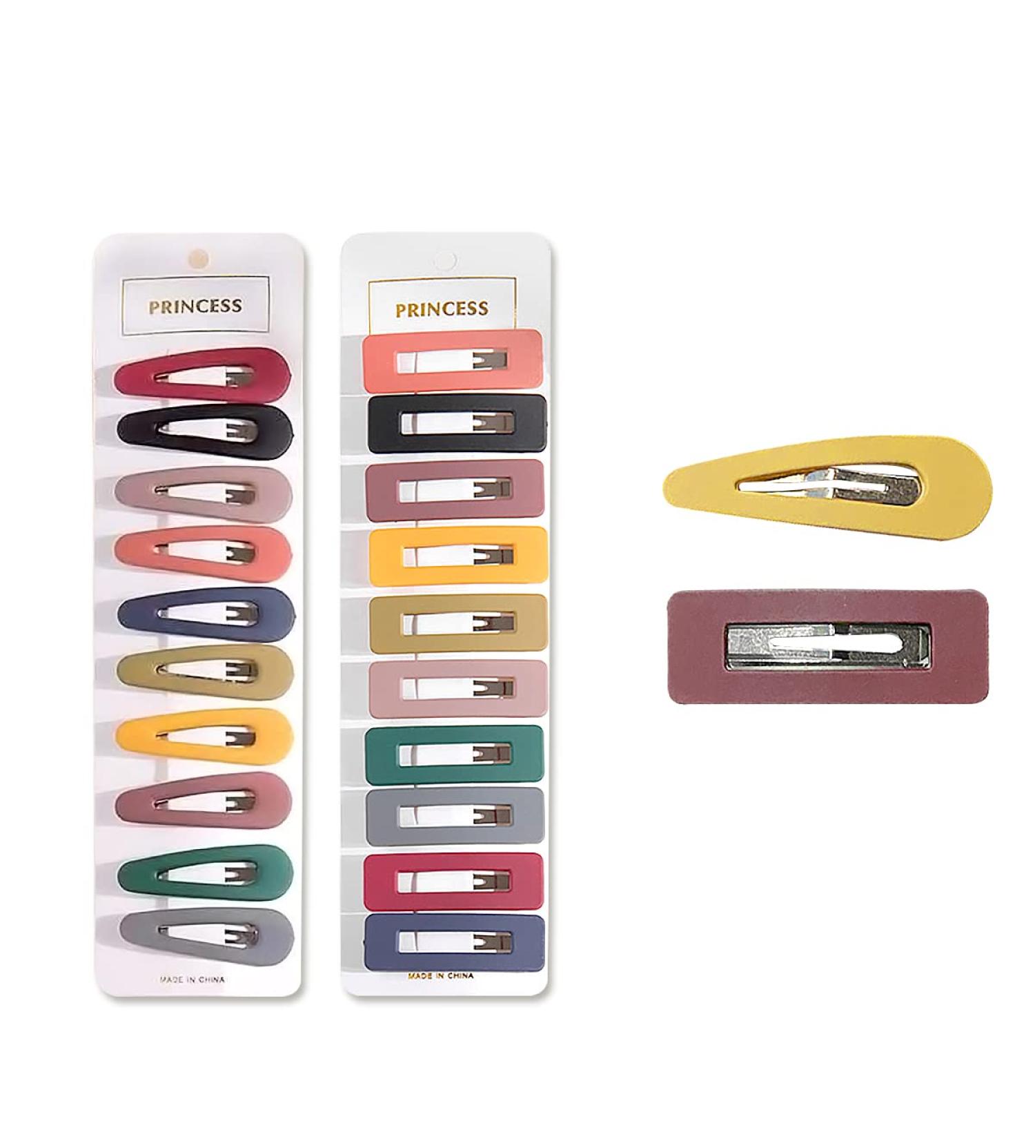 Jagowa 20PC Acrylic Hairpins for Women - Multicolor BB & Banana Clips for Bangs & Side Ladies' Hair Accessories - Buy Online on GoSupps.com