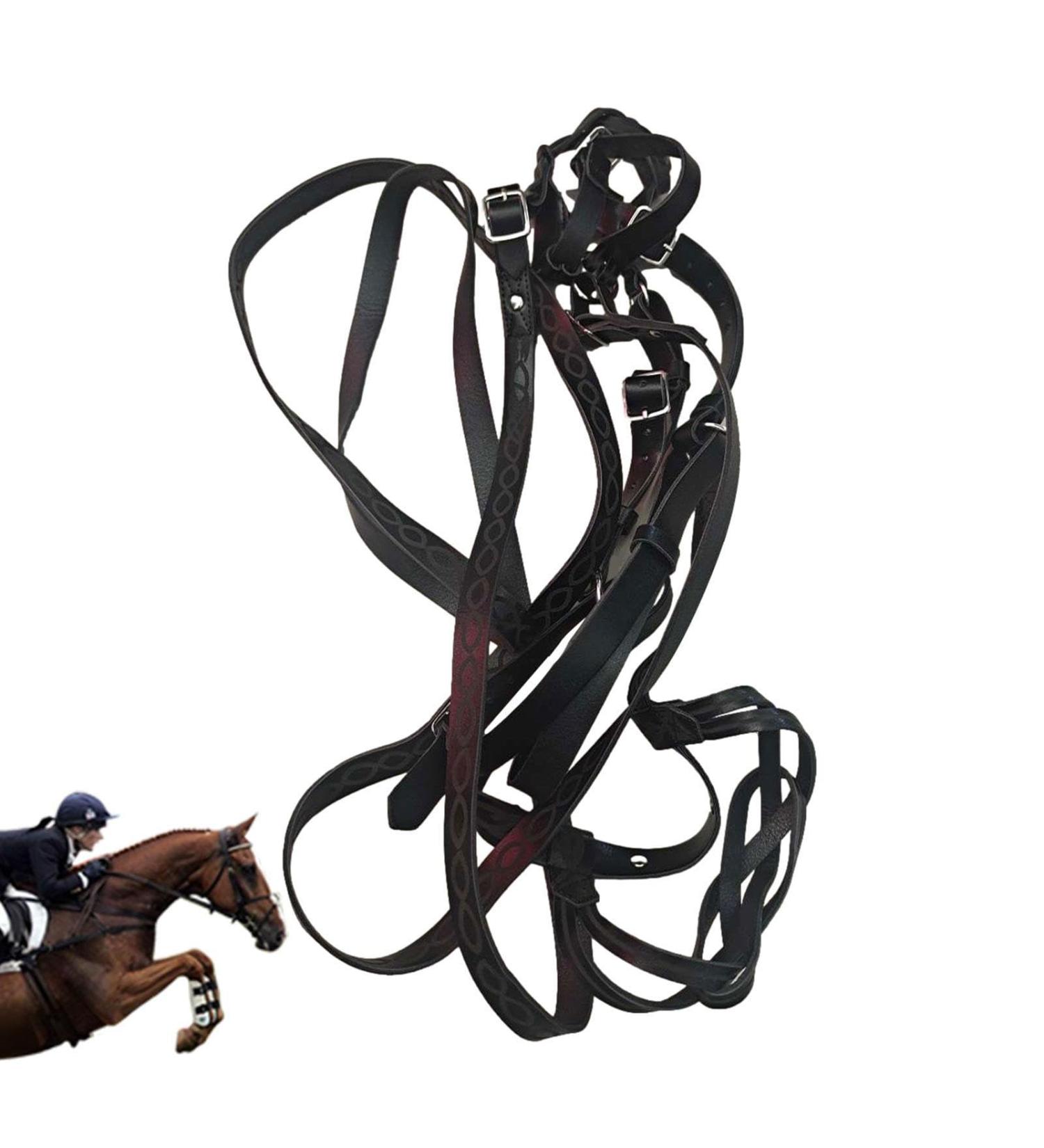Horse Halter - Heavy Duty Adjustable Tied Halter with Chin & Throat Snap Colorful Comfortable Padded Nylon Horse Halter for Equestrian Training Horse Care Black - Buy Online on GoSupps.com