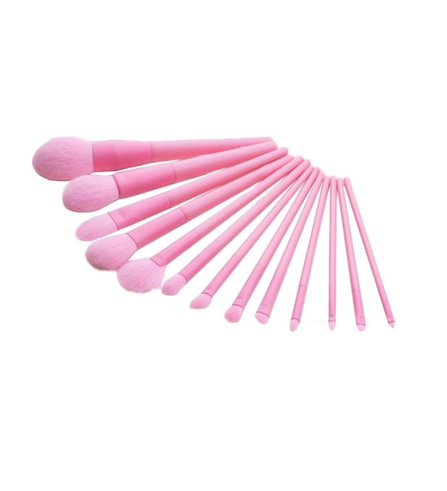 OXOAMP Makeup Brush 13 Pieces Pink Makeup Brush Non irritating Synthetic Fiber Eyeshadow Brush Foundation Brushes - Buy Online on GoSupps.com