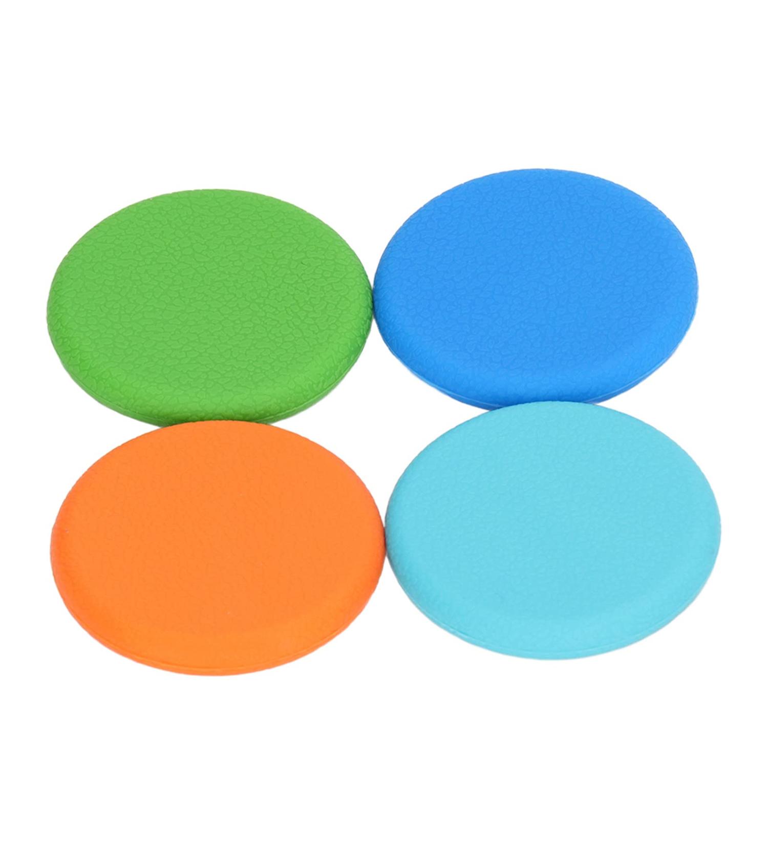 4PC Infant Tooth Toys - Soothing Silicone Chewing Rings for Gums | Sensory Caustle Bright Colors - Baby Teething Relief - Buy Online on GoSupps.com