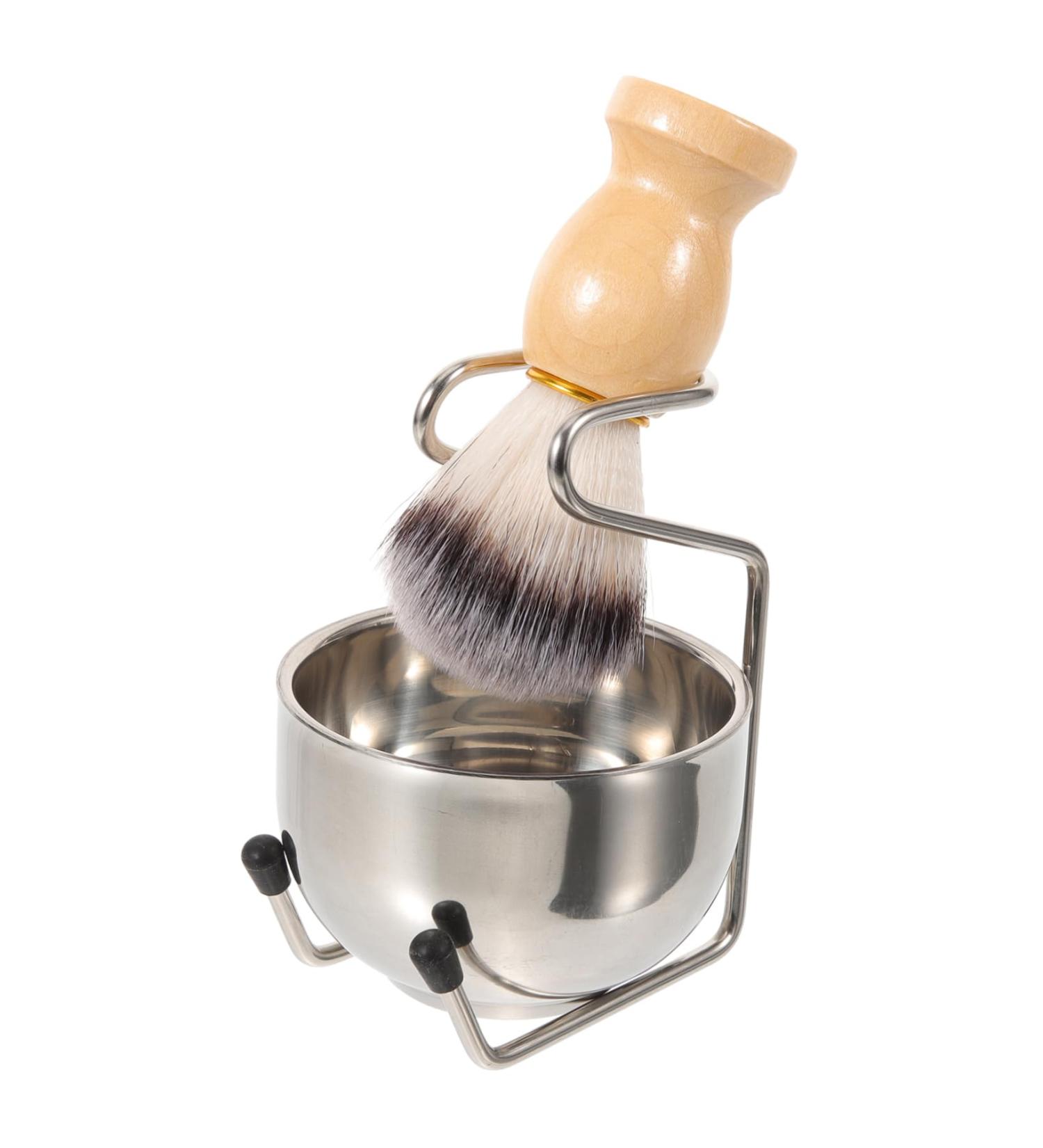 Beavorty Male Shaving Brush Set - Luxury Wood & Metal Shaving Supplies with Stand | Perfect for Grooming & Bartbriding - Buy Online on GoSupps.com