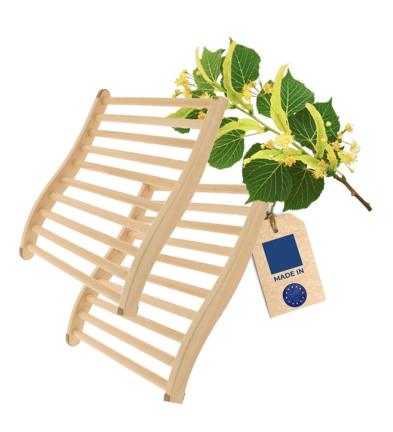 Shop 2x Hofmeister Ergonomic Sauna Backrest - High-Quality Linden Wood 51 cm Non-Slip Support Made in Europe - Buy Online on GoSupps.com