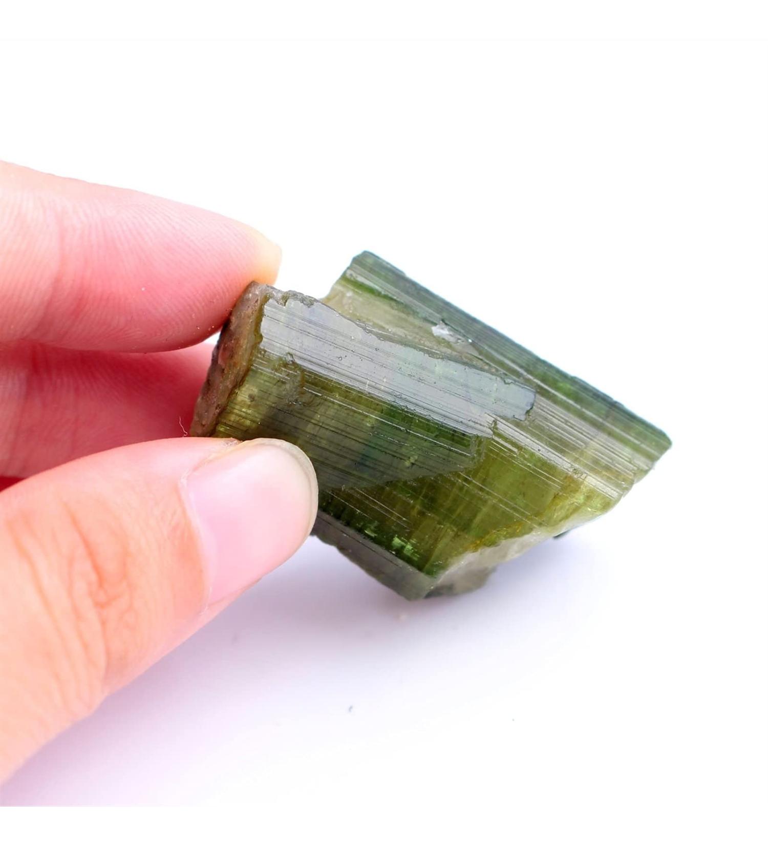 Stone 1PC Natural Rare Green Tourmaline Quarzt Rough Stone Raw Gemstone Specimen Irregular Crystals Collection Reiki kaixun - Buy Online on GoSupps.com