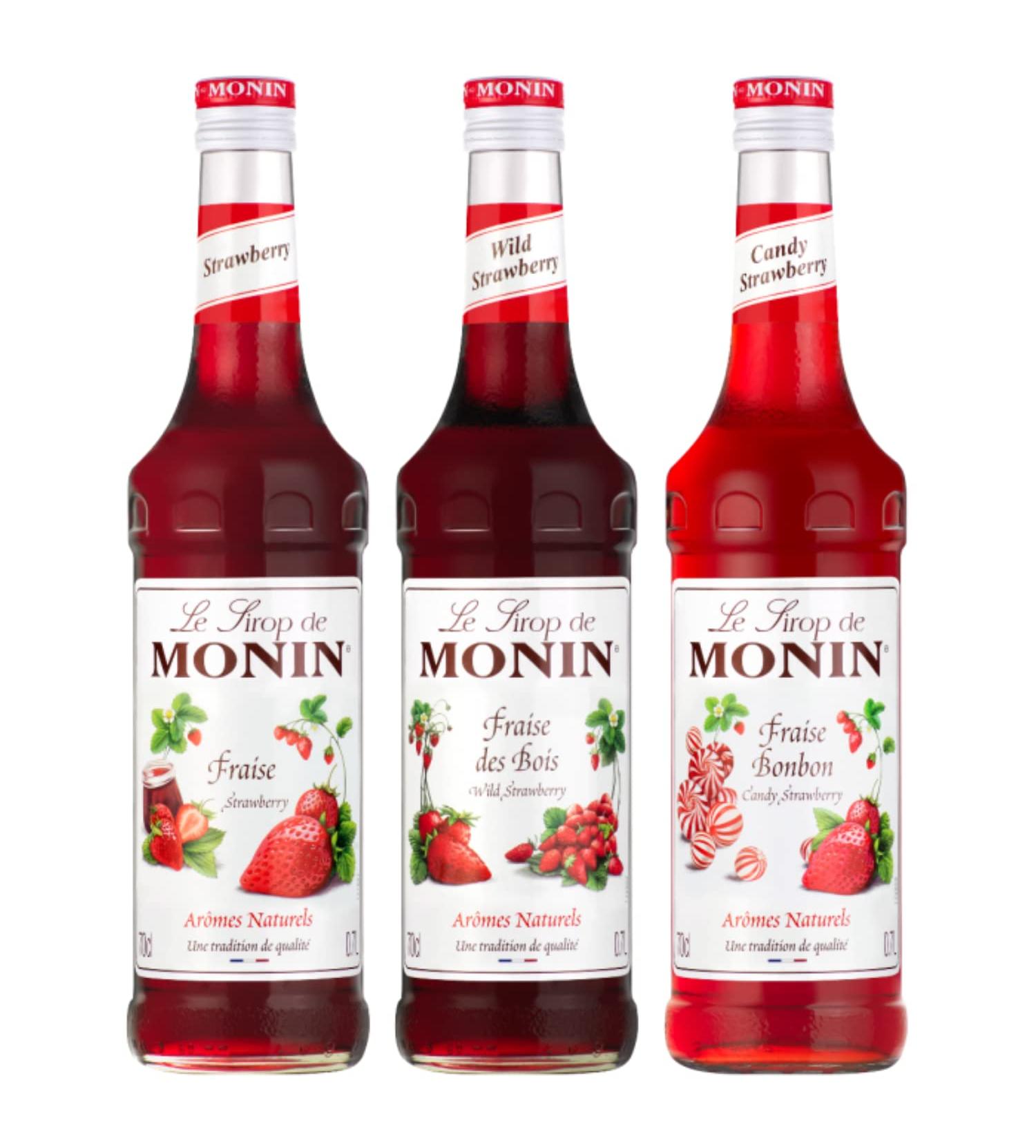 Lot sirops la fraise - Fraise 1L Fraise des bois 70cL Fraise bonbon 70cL