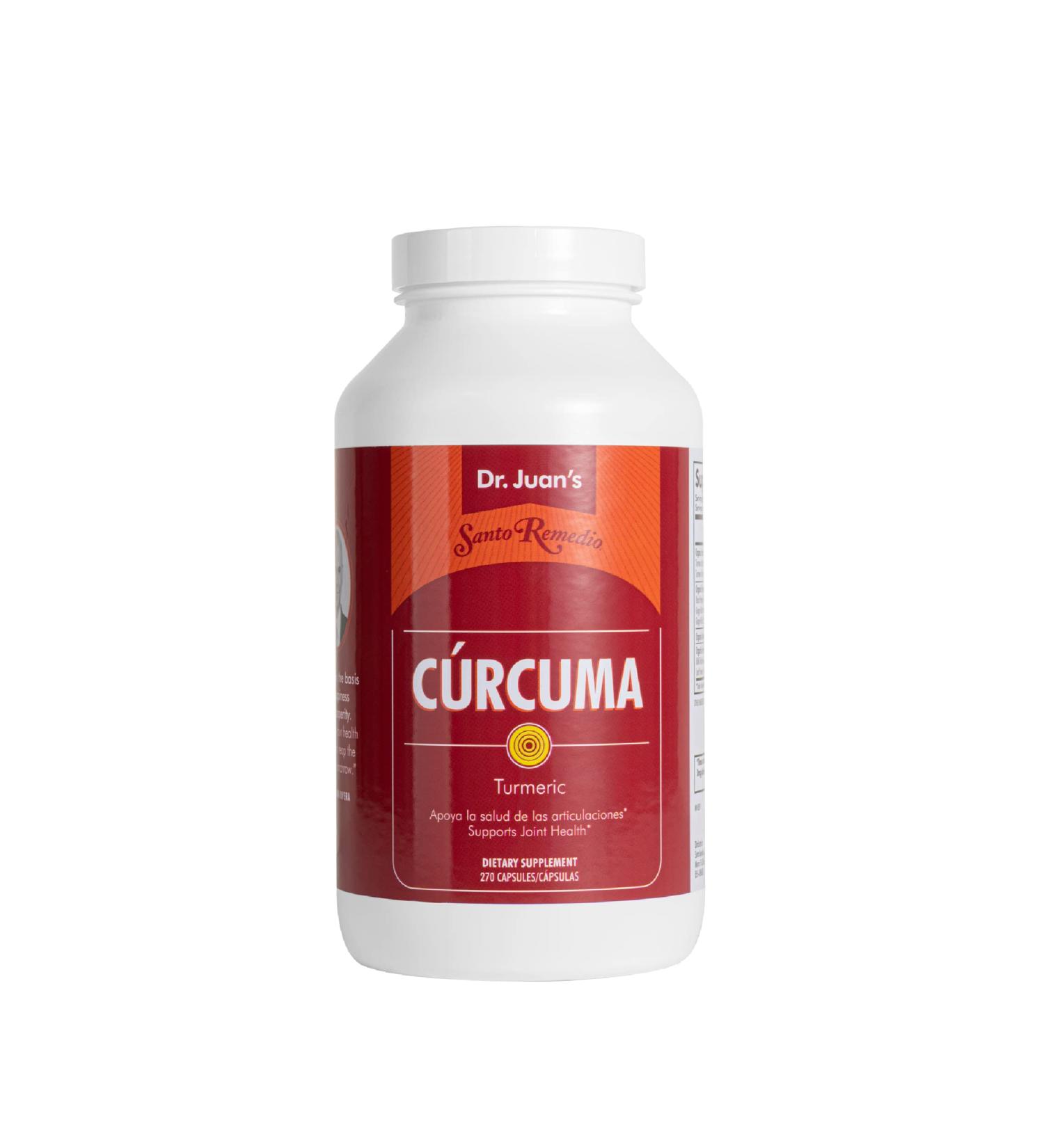 Santo Remedio Turmeric: Joint Health & Inflammatory Support, 270 Capsules - Gluten Free, Vegetarian, Lactose Free - Buy Online on GoSupps.com