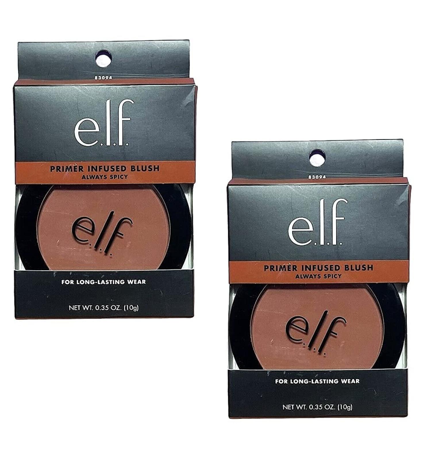 e.l.f. Primer-Infused Blush Always Spicy 83094 - Pack of 2 | Vibrant Cheek Color Set - Buy Online on GoSupps.com