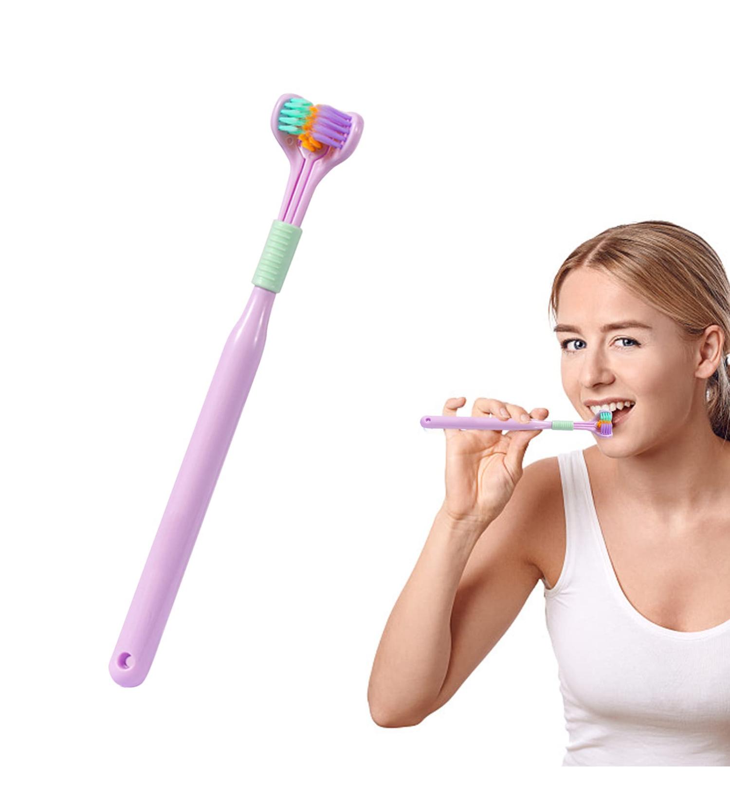 Extra Soft 3-Page Toothbrushes for Gentle Cleaning | Non-Slip V-Shaped Soft Bristles | Ideal for Adults & Women - Shop Internationally - Buy Online on GoSupps.com