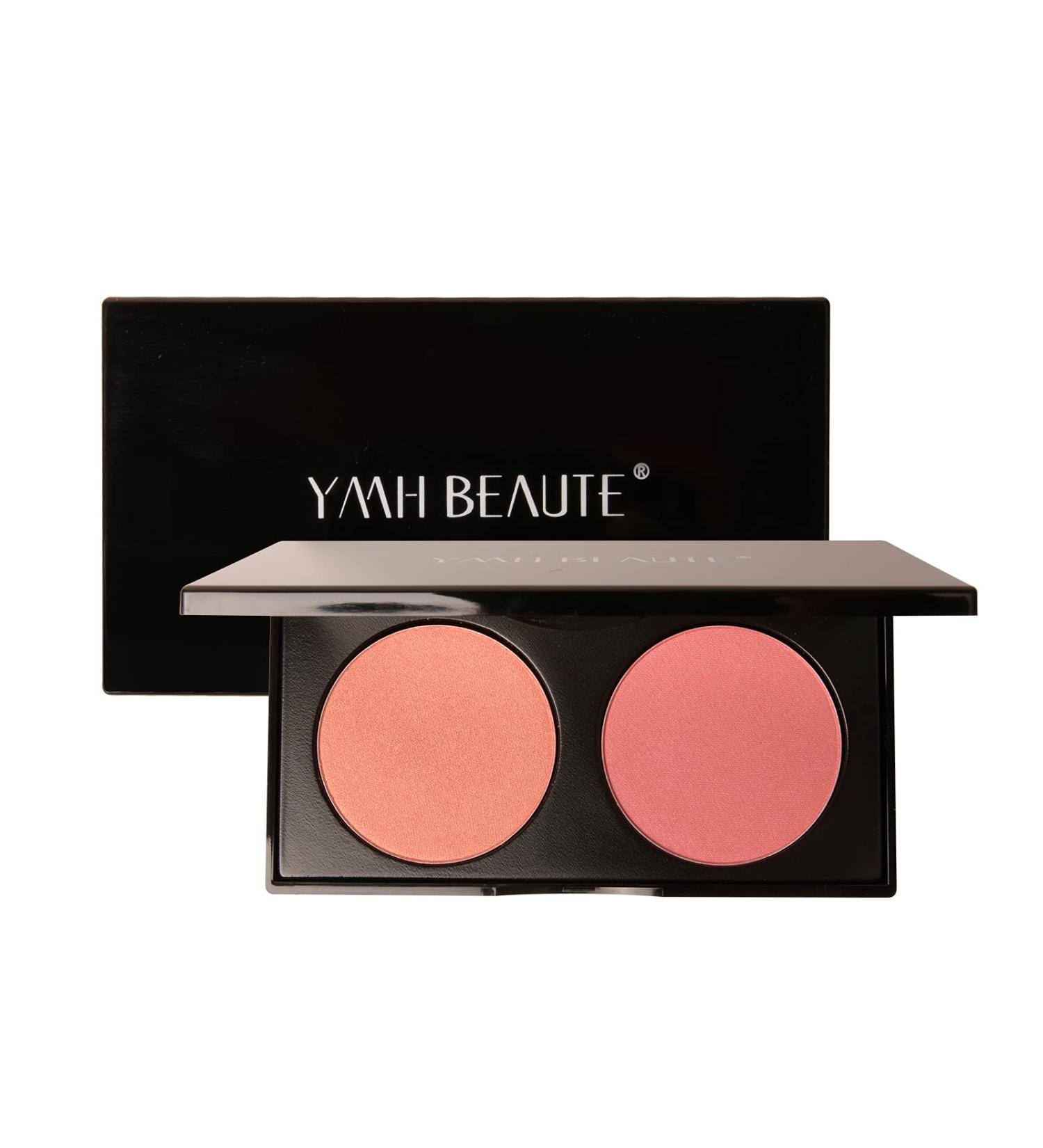 YMH BEAUTE Blush Highlighter Duo Palette - High Pigment Long Lasting Peach Blush Makeup - Buy Online on GoSupps.com