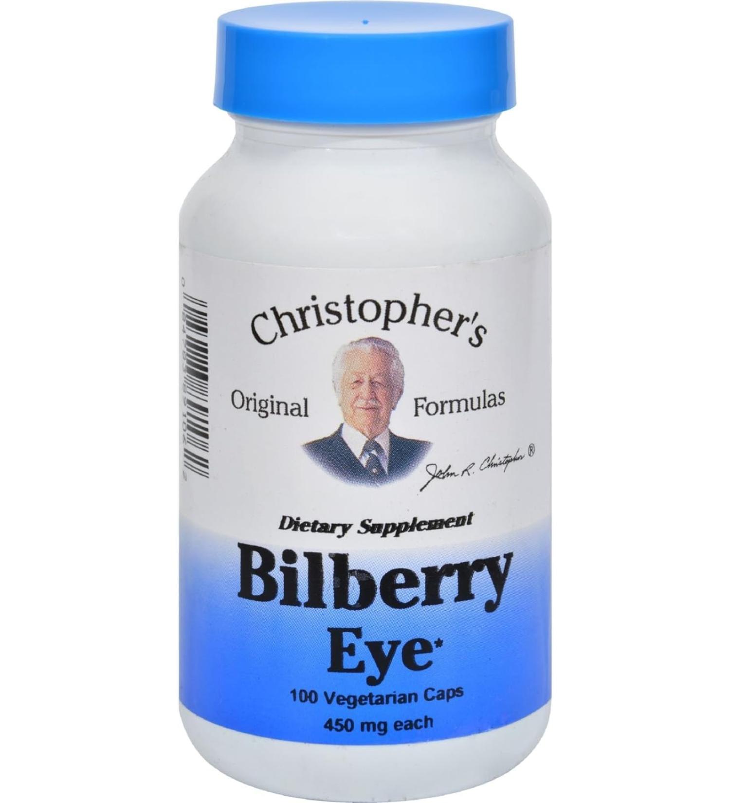 Dr. Christopher's Bilberry Eye Formula Capsules 100 Vegi-Caps - Buy Online on GoSupps.com