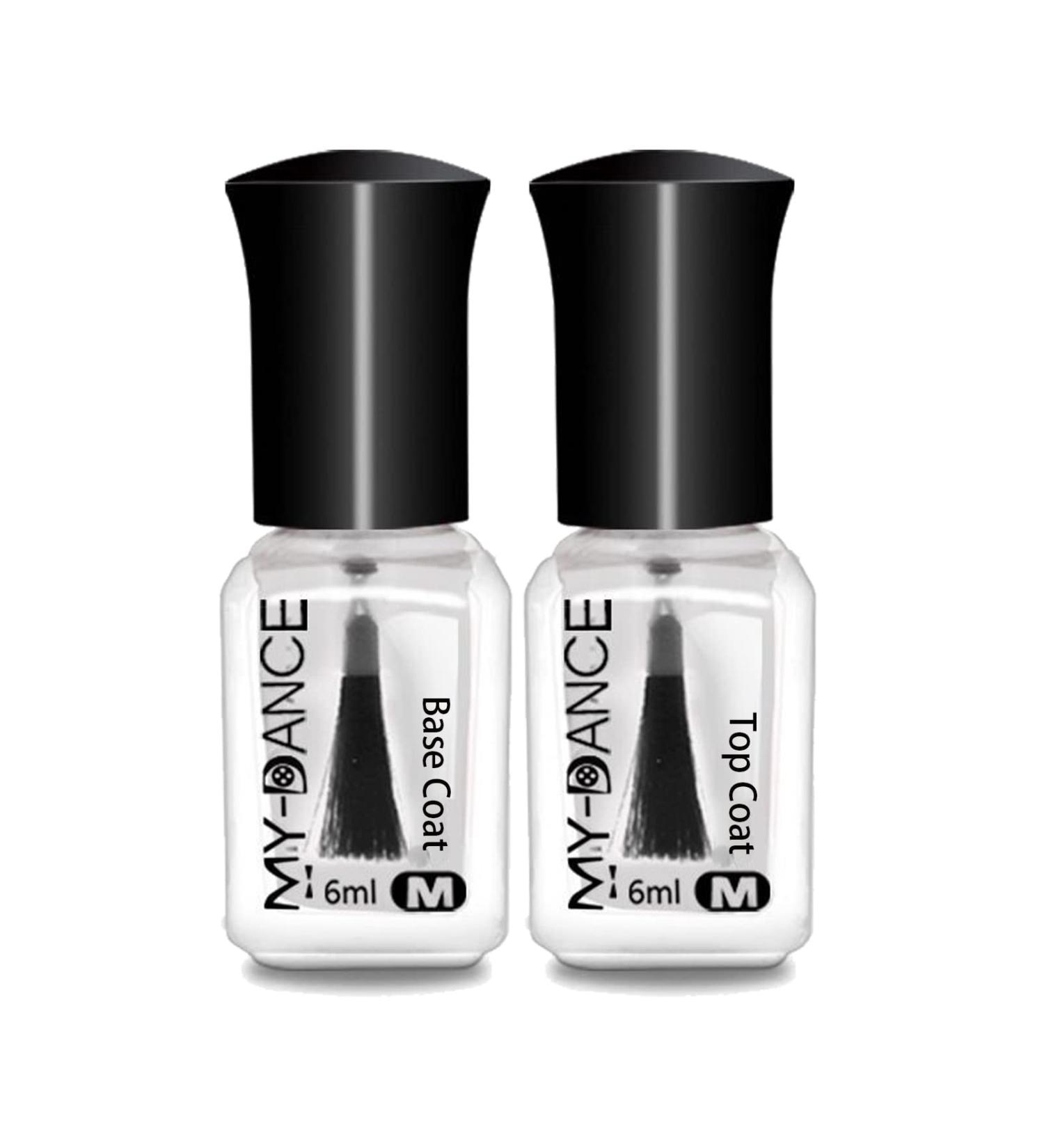 Quick Dry Top Coat & Base Coat Set - Long Lasting High Shine Glossy Nail Varnish - 1.00 ml (Pack of 1) - Buy Online on GoSupps.com