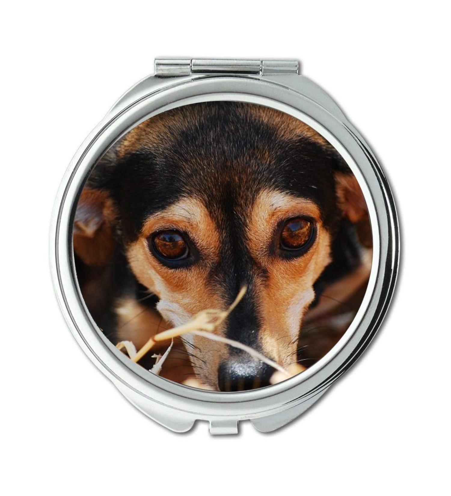 Mirror makeup mirror Dog Eyes Anxious Close Up Animal Shelter Affection pocket mirror portable mirror - Buy Online on GoSupps.com