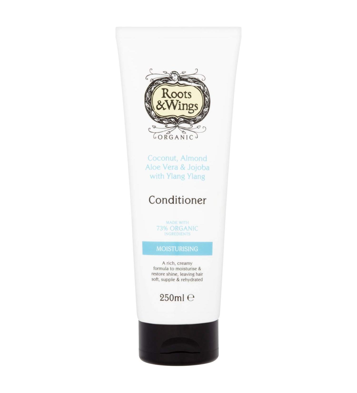 Buy Roots & Wings Conditioner 250ml - Coconut Almond Aloe Vera & Jojoba with Ylang Ylang - Natural Hair Care for All Hair Types - Buy Online on GoSupps.com