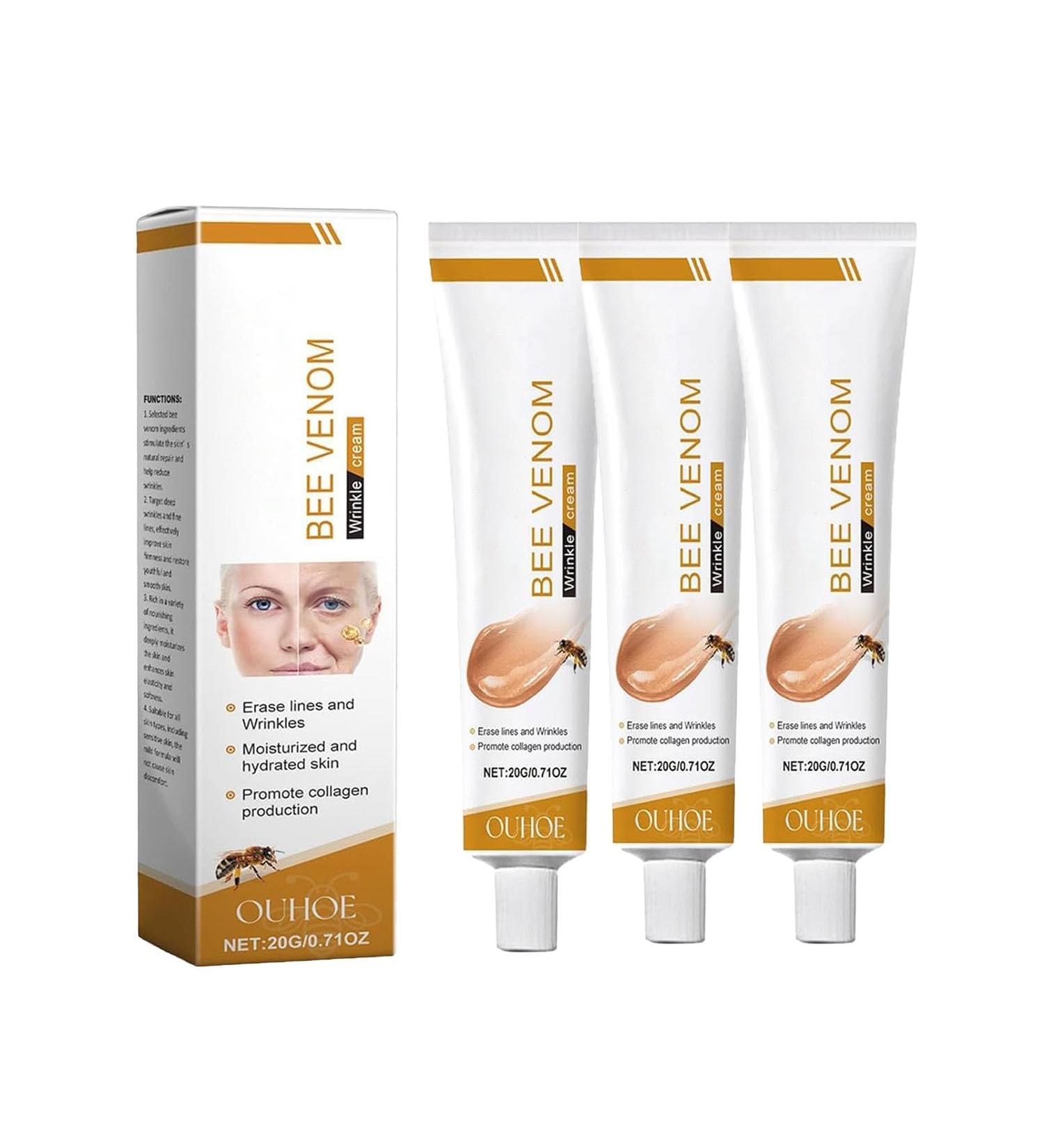 ZiopGTob Bee Venom Wrinkle Removal Cream Bee Venom Anti-Wrinkle Firming Cream bee venom firming serum stick Moisturizing Lifting & Recovery - All Skin Types - Anti-Aging 3PCS - Buy Online on GoSupps.com