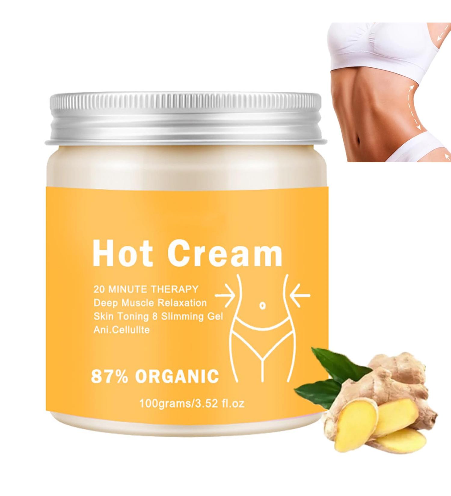 Buy Hot Slimming Cream - Ginger Fat Burning Lotion for Weight Loss & Cellulite - Natural Firming Body Cream for Stomach Waist Arms Legs (100g) - International Shipping Available - Buy Online on GoSupps.com