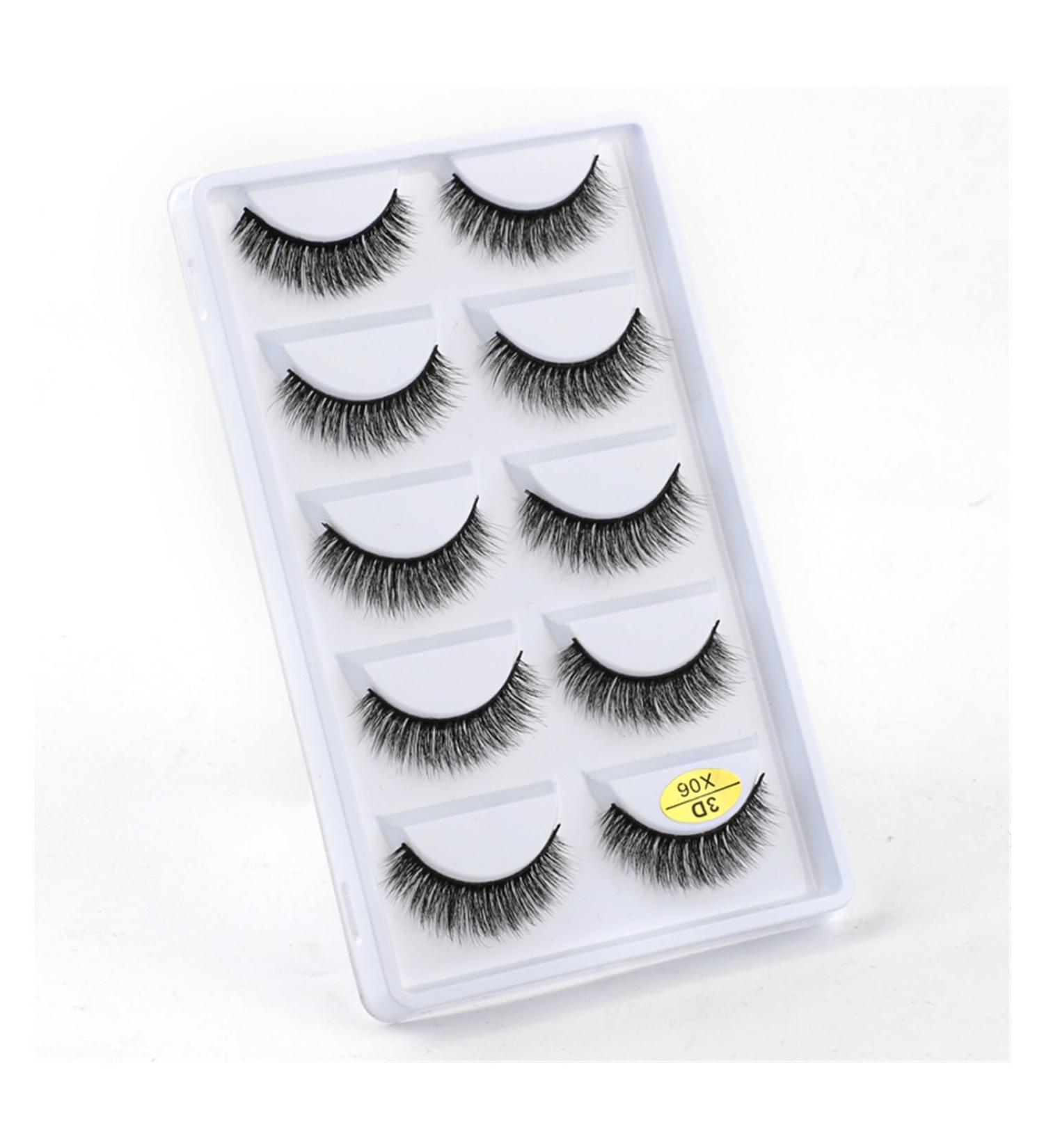 UAMOU 10/50/100 Boxes Mink Eyelashes Fluffy 3D Mink Lashes Makeup Natural Long Volume False Eyelashes Bulk Faux Cils Custom Cheerfully (Color : 5 Pairs X06 Size : 50 Boxes) - Buy Online on GoSupps.com