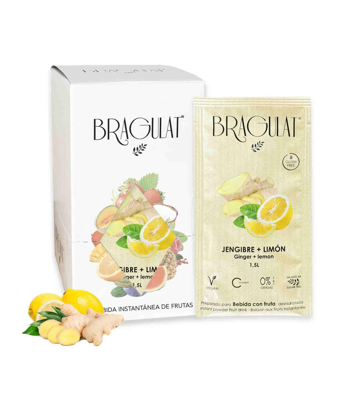  BRAGULAT BRAGULAT | Ginger and Lemon Fruit Drink | Powdered Drink | Sugar-Free and Vitamin C | 15 Sachets - Buy Online on GoSupps.com