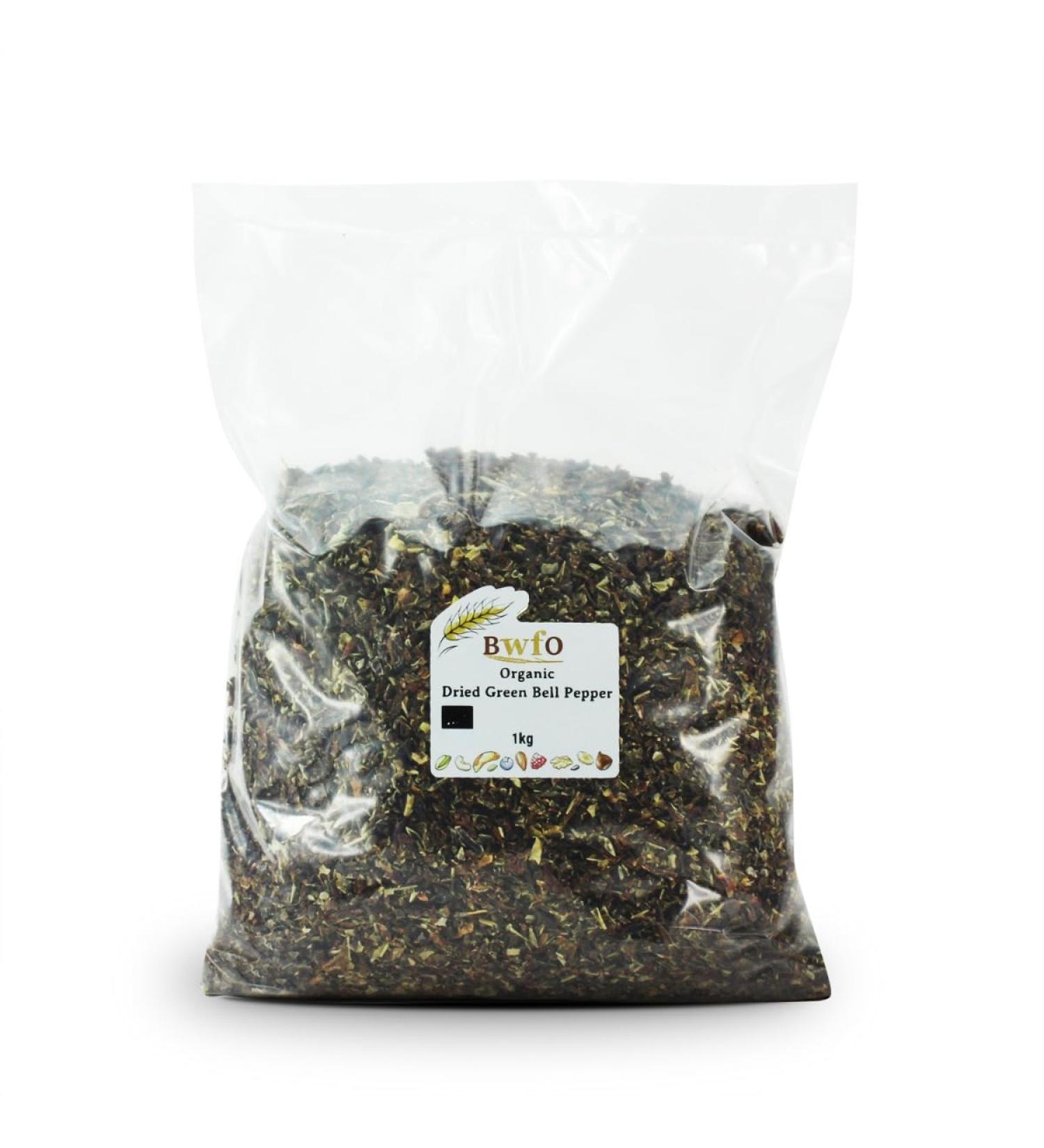 Organic Dried Green Bell Peppers 1kg (BWFO)