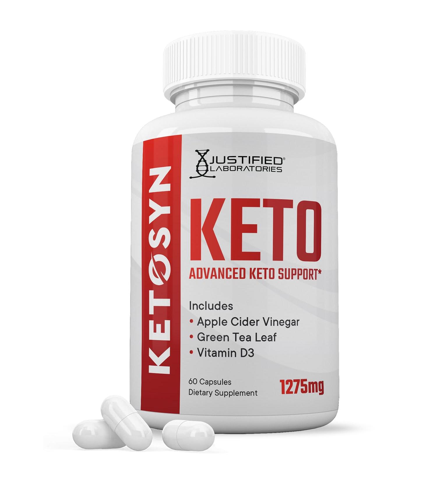 Ketosyn Keto ACV Pills 1275MG Keto Support Blend Capsule Alternative to Keto ACV Gummies Formulated with Apple Cider Vinegar Extra Virgin Olive Oil Powder Green Tea Leaf 60 Capsules - Buy Online on GoSupps.com