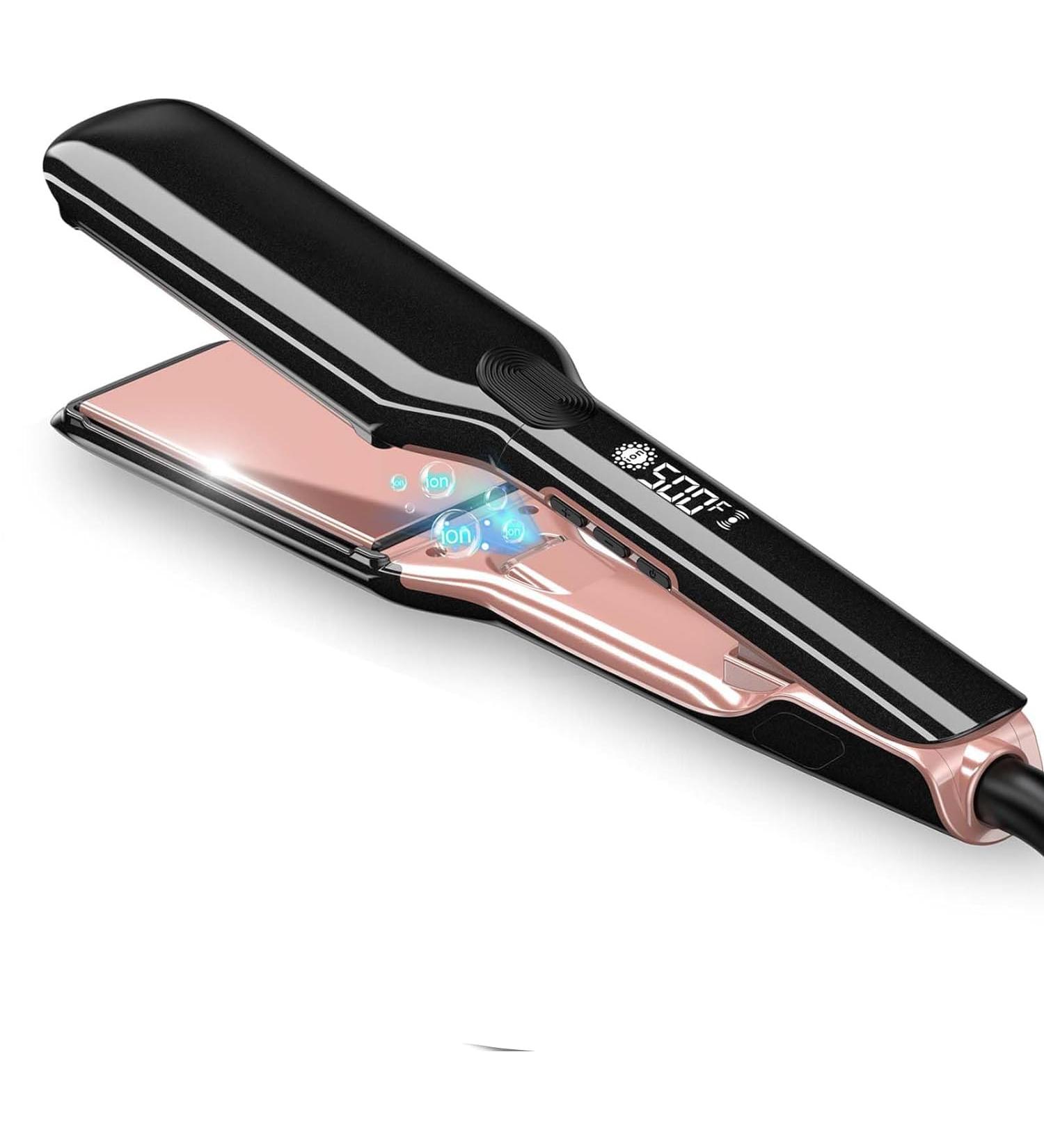 Buy Wide Version Infrared Hair Straightener - Dual-Use Vibration & Negative Ion Technology for Curly & Straight Styles - International Shipping Available - Buy Online on GoSupps.com