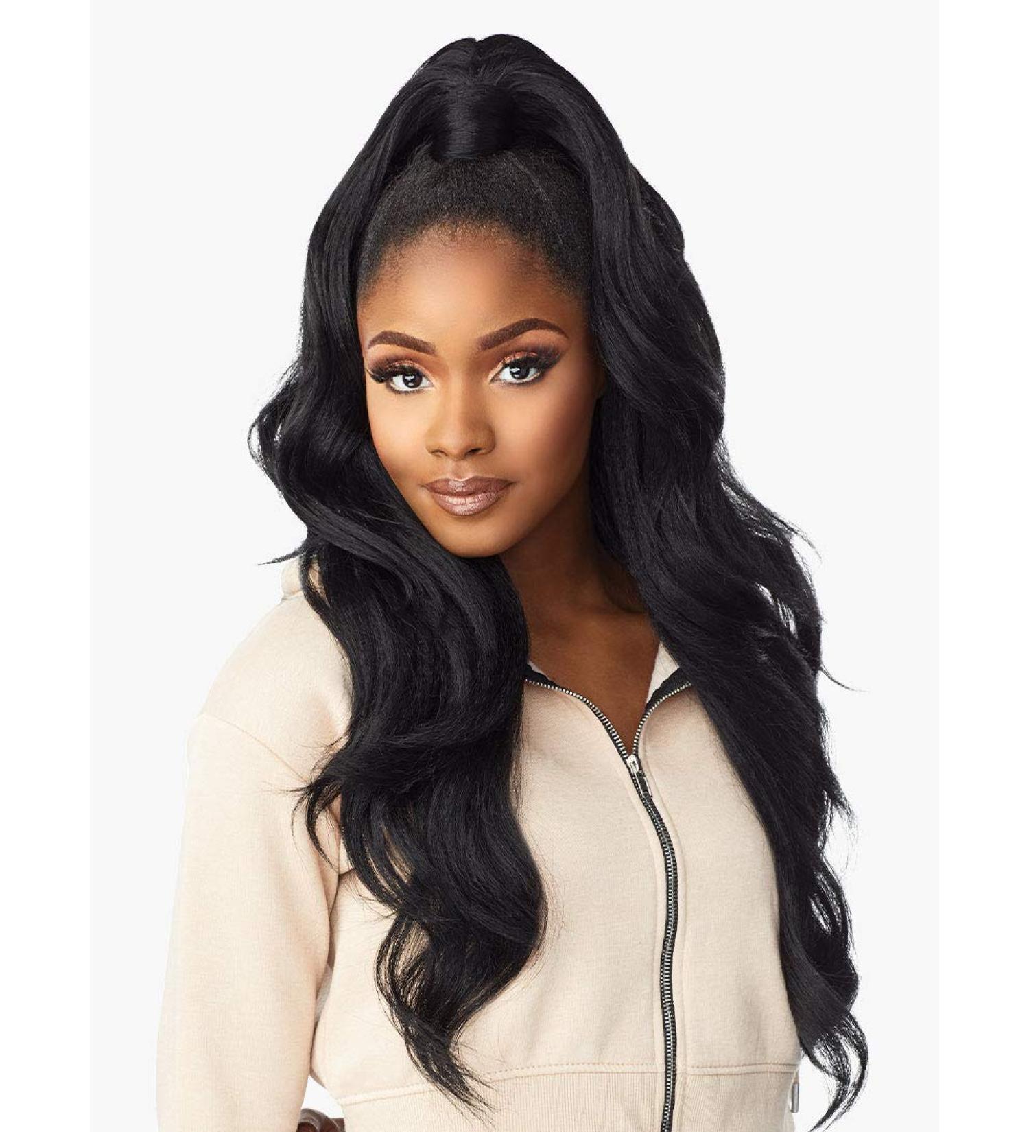 Sensationnel Instant Updown Halfwig Pony - 4-in-1 Drawstring Half Wig Ponytail - UD 11 (1B) - Buy Online on GoSupps.com