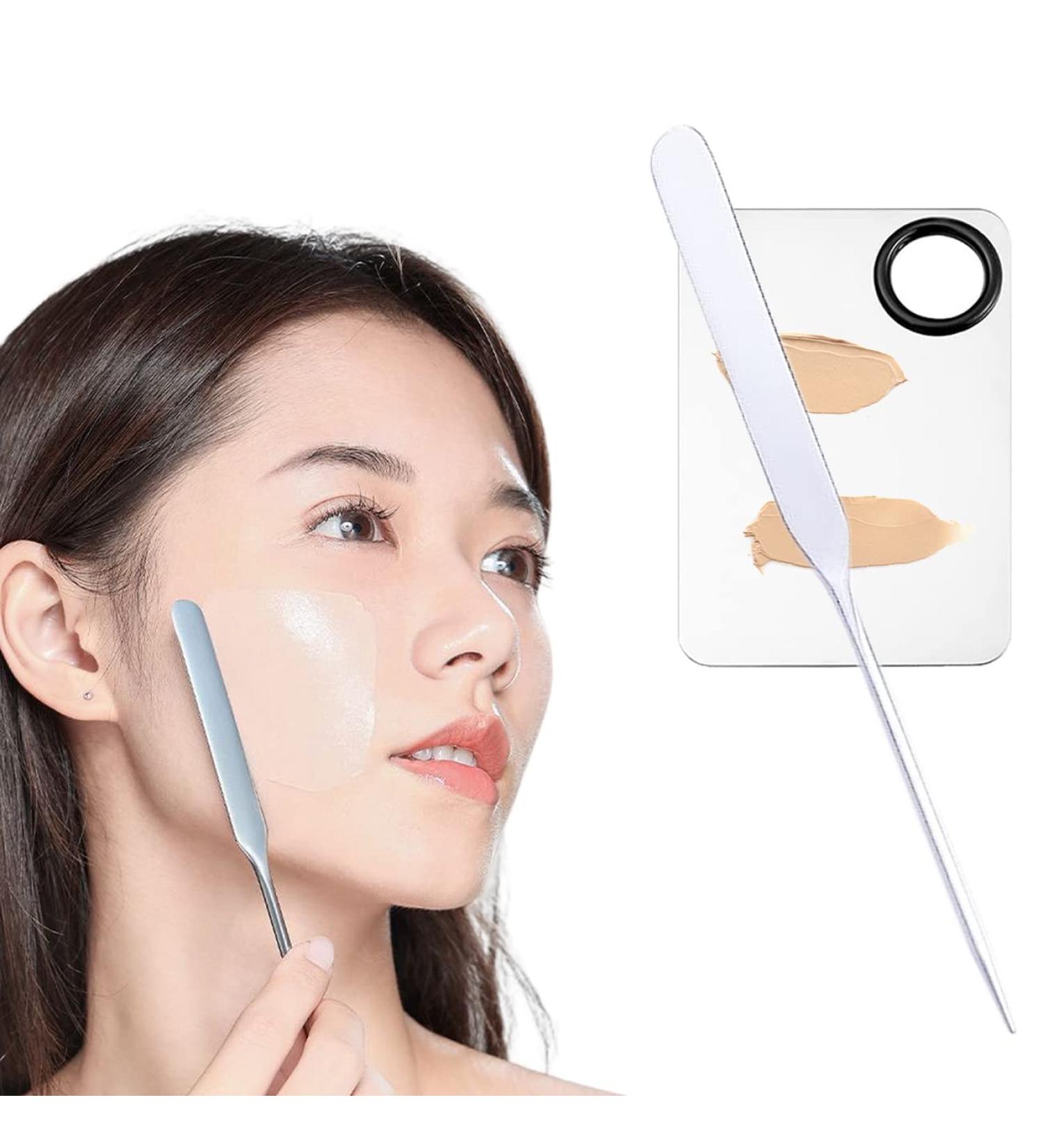3 PCS Stainless Steel Makeup Spatula Set | Professional Facial Mixing Stick for Makeup Artists - Buy Online on GoSupps.com