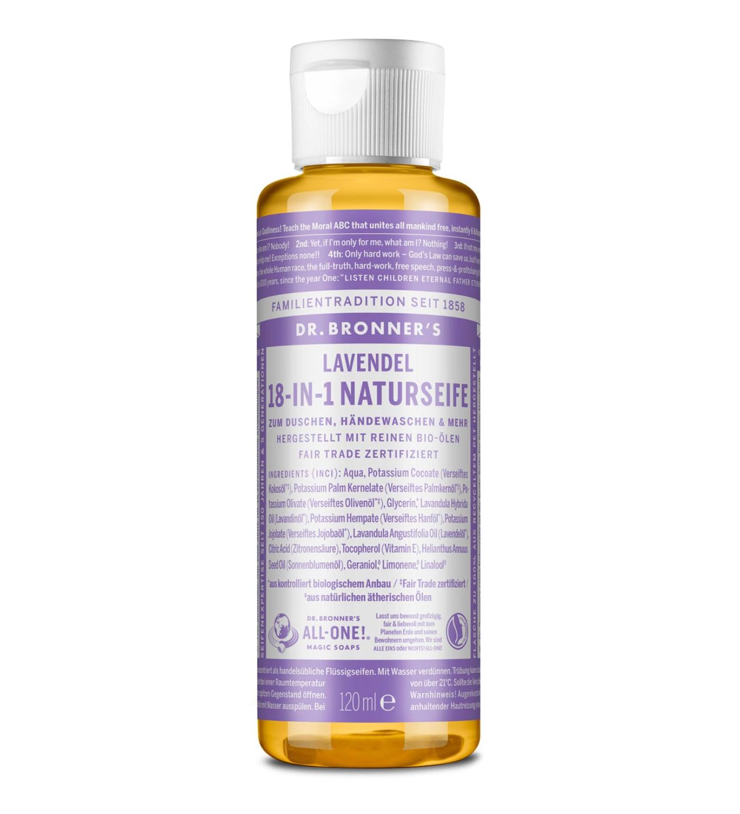 Dr. Bronner's Dr.Bronner's 18 in 1 Natural Lavender Soap 120ml