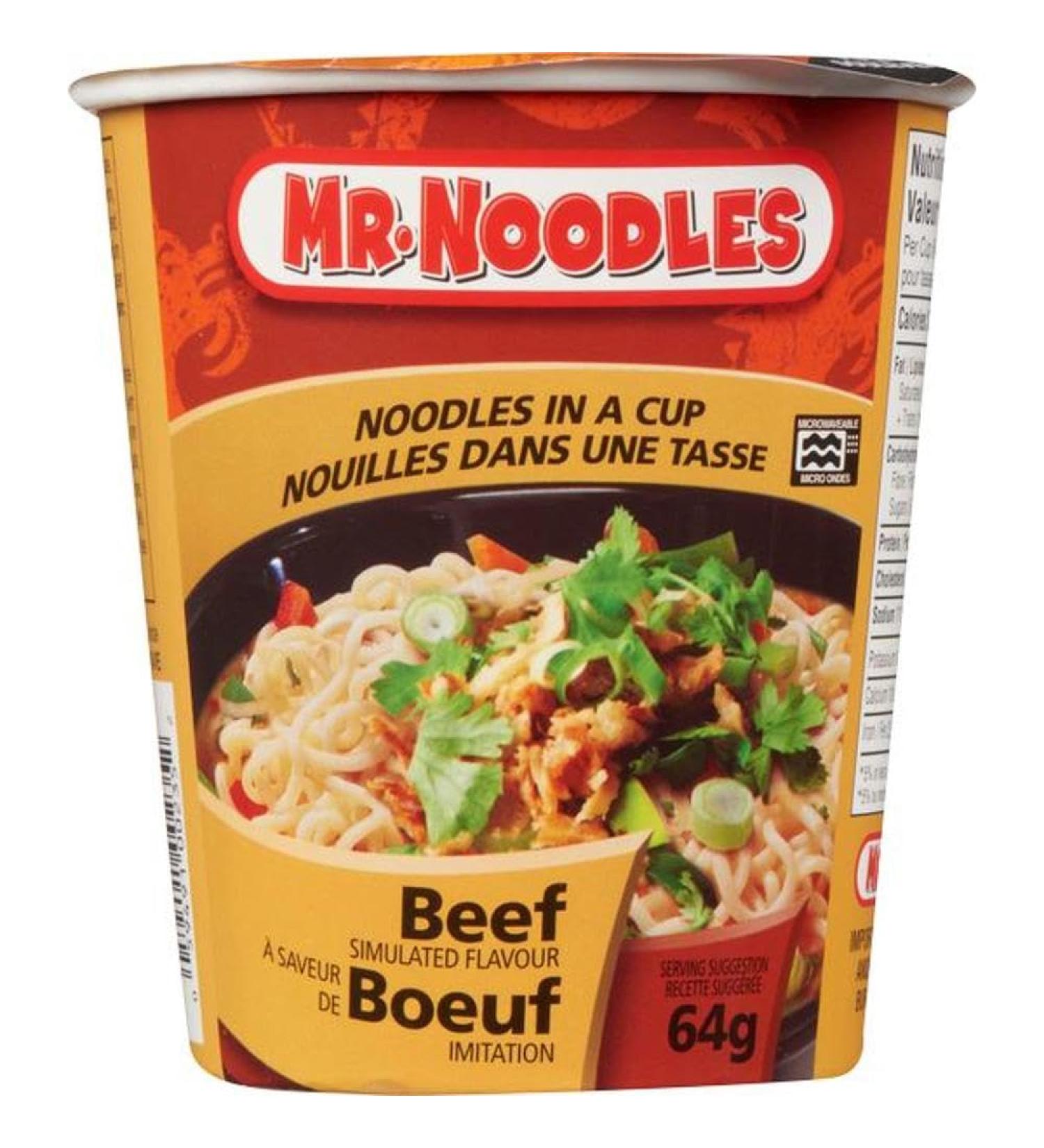 Mr. Noodles Noodles in a Cup-Beef - Beef - 64 g - 12 / Carton
