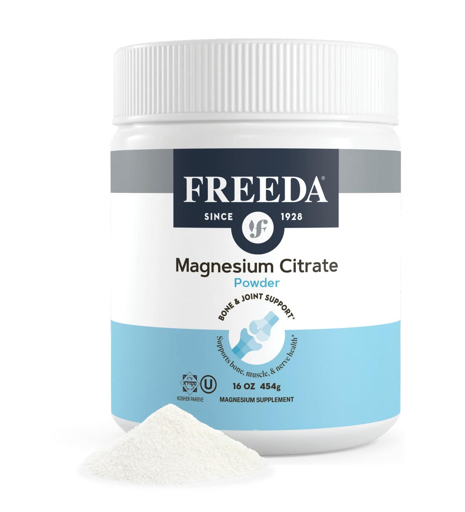 Magnesium Citrate Powder Pure Magnesium Powder Drink Mix for Relaxation Digestion & Muscle Support Made in USA Gluten-Free Vegan Magnesium Supplement for Adults & Children 16 oz - Buy Online on GoSupps.com