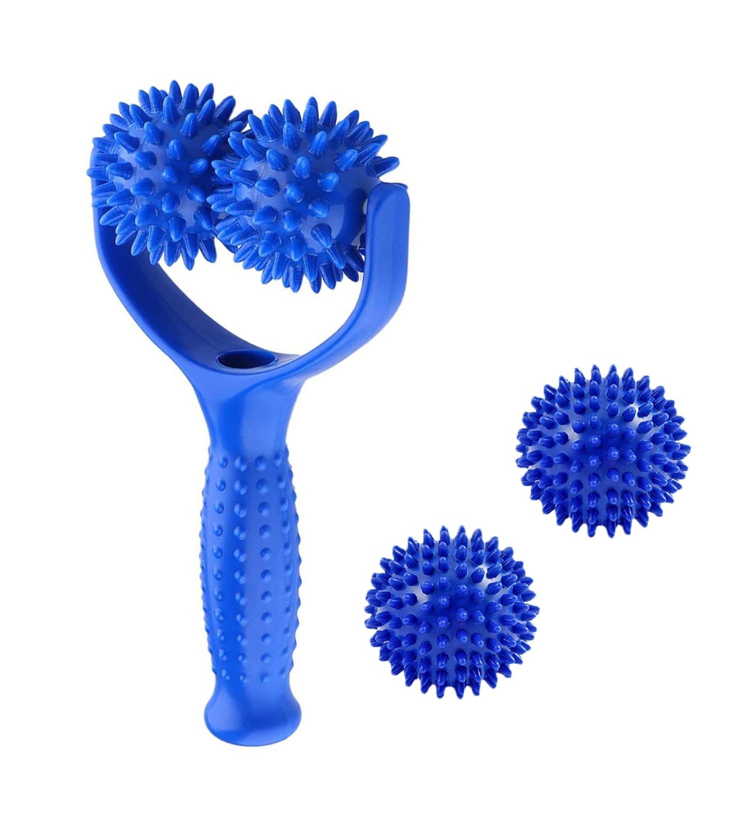 Buy Forlush 2-Piece Massage Ball Set with Handle - Hedgehog Balls for Self-Massage Relief for Legs Arms Back & Shoulders | International Shipping Available - Buy Online on GoSupps.com