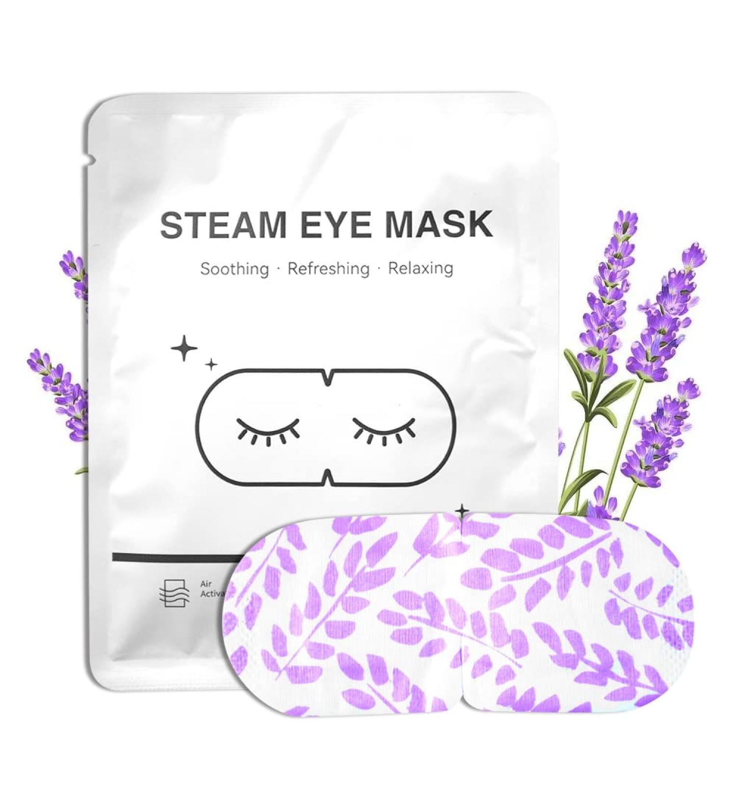 Lavender Heated Eye Mask - 20-Pack for Dark Circles & Dry Eyes | Disposable & Warm Steam Eye Compress - Buy Online on GoSupps.com