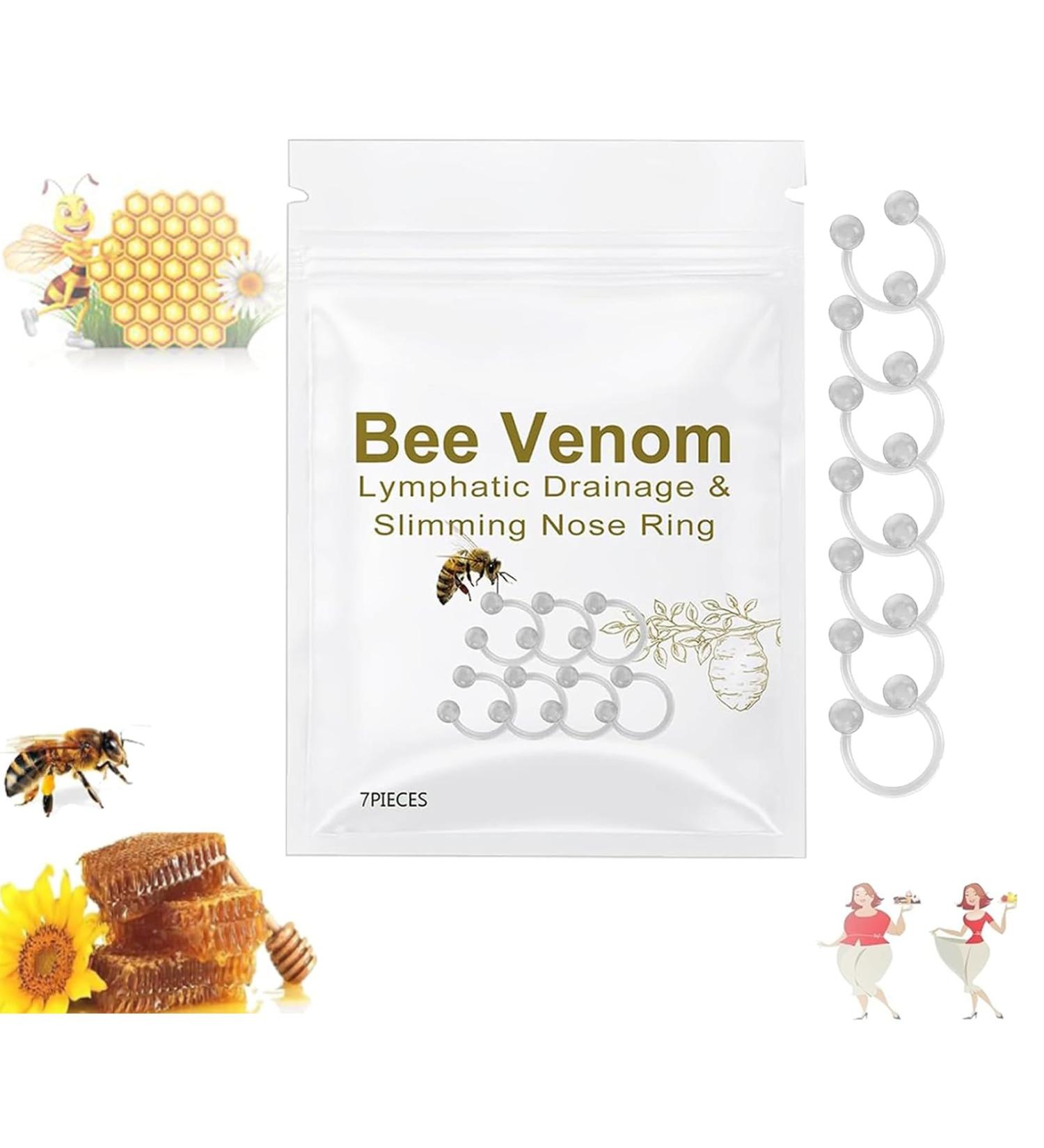 Bee Venom Lymphatic Drainage Nose Ring Bostore Bee Venom Lymphatic Nose Ring Bee Venom Patch Cvreoz Firming Essential Oil Ring Slim Nose Ring for Women and Men Reduce Stress and Anxiety(7psc) - Buy Online on GoSupps.com