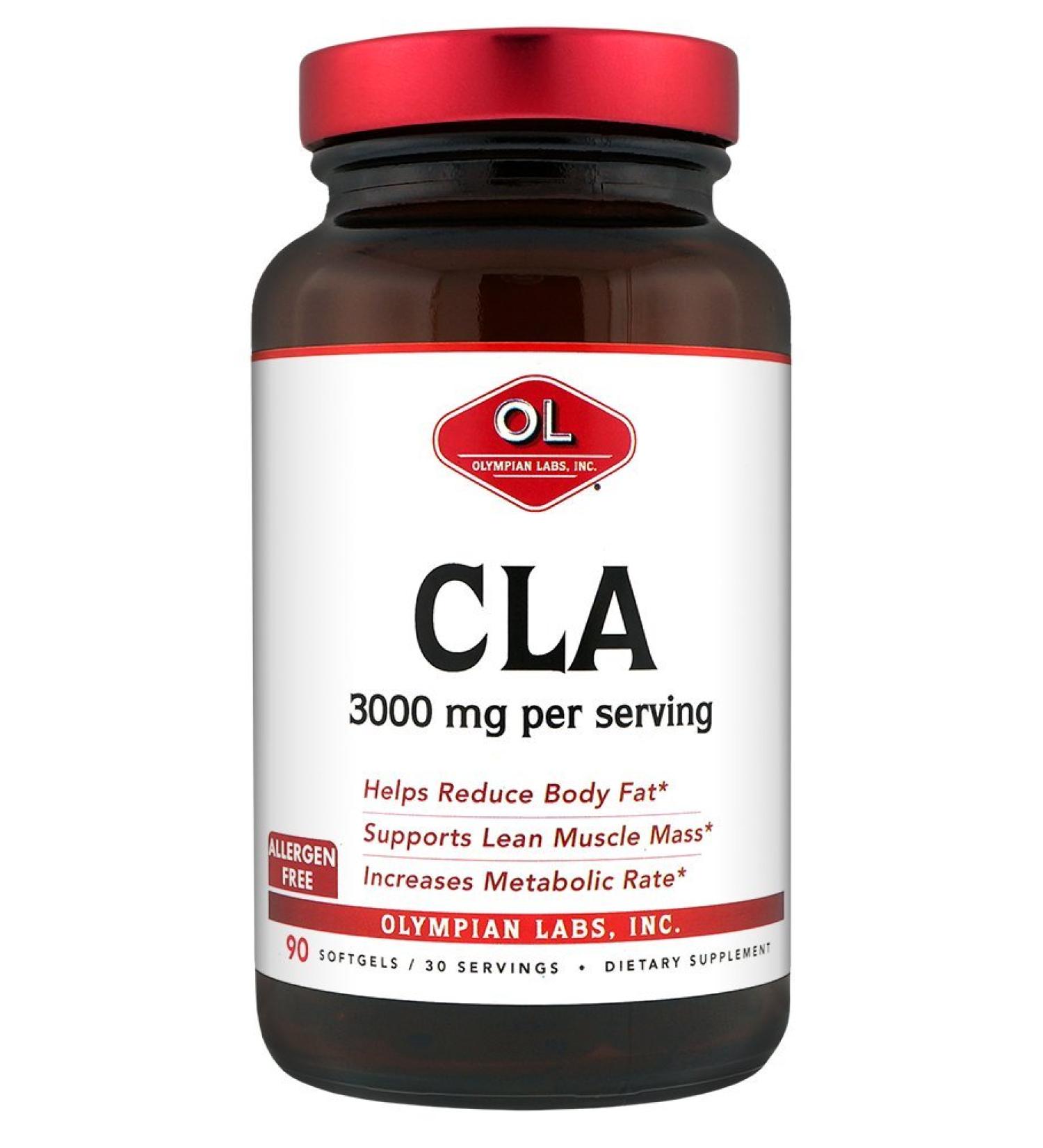 Olympian Labs CLA 3000 mg â€“ 90 Softgels, 30 Servings for Weight Management - Buy Online on GoSupps.com