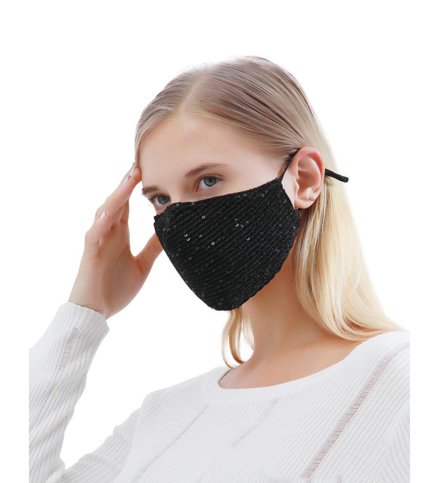 YIMIDEAR Women's Mundsprung Sparkle Dust Mask - Reusable & Washable with 2 Active Coal Filters for Running & Cycling - Black - Buy Online on GoSupps.com