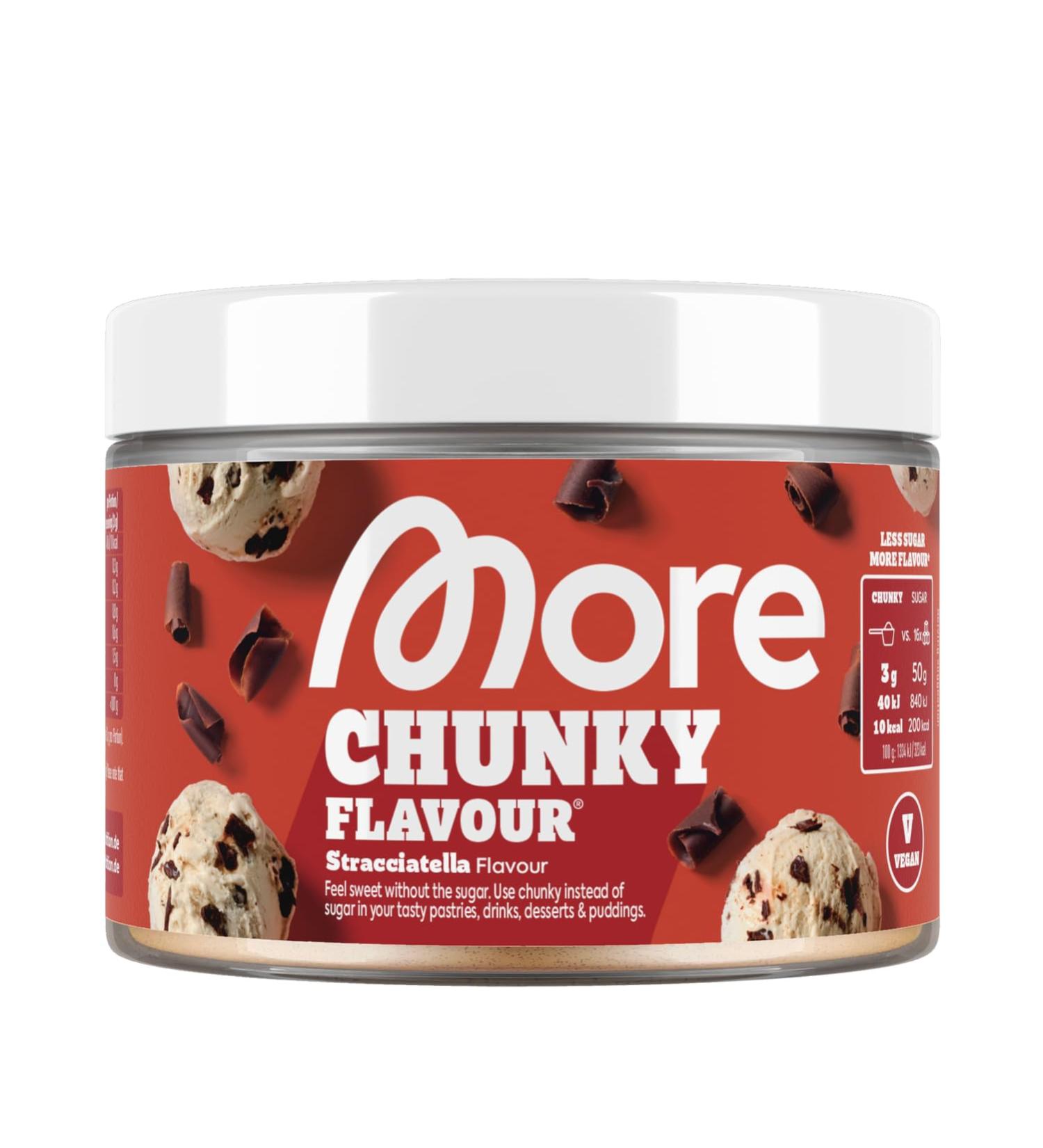 Buy More Chunky Flavor Vegan Stracciatella Powder - Low Sugar & Calorie - 250g Quality Product from Germany - Buy Online on GoSupps.com