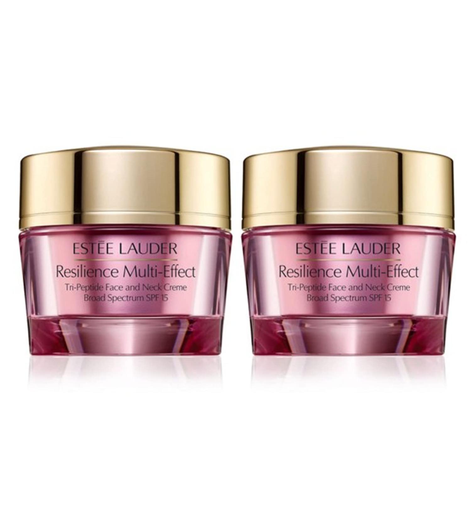 Estee Lauder Resilience Multi-Effect Tri-Peptide Face and Neck Creme SPF 15 For Normal/Combination Skin 1.0 oz/30 ml Duo (Total 2.0 oz/60 ml) Set 1 Ounce (Pack of 2)