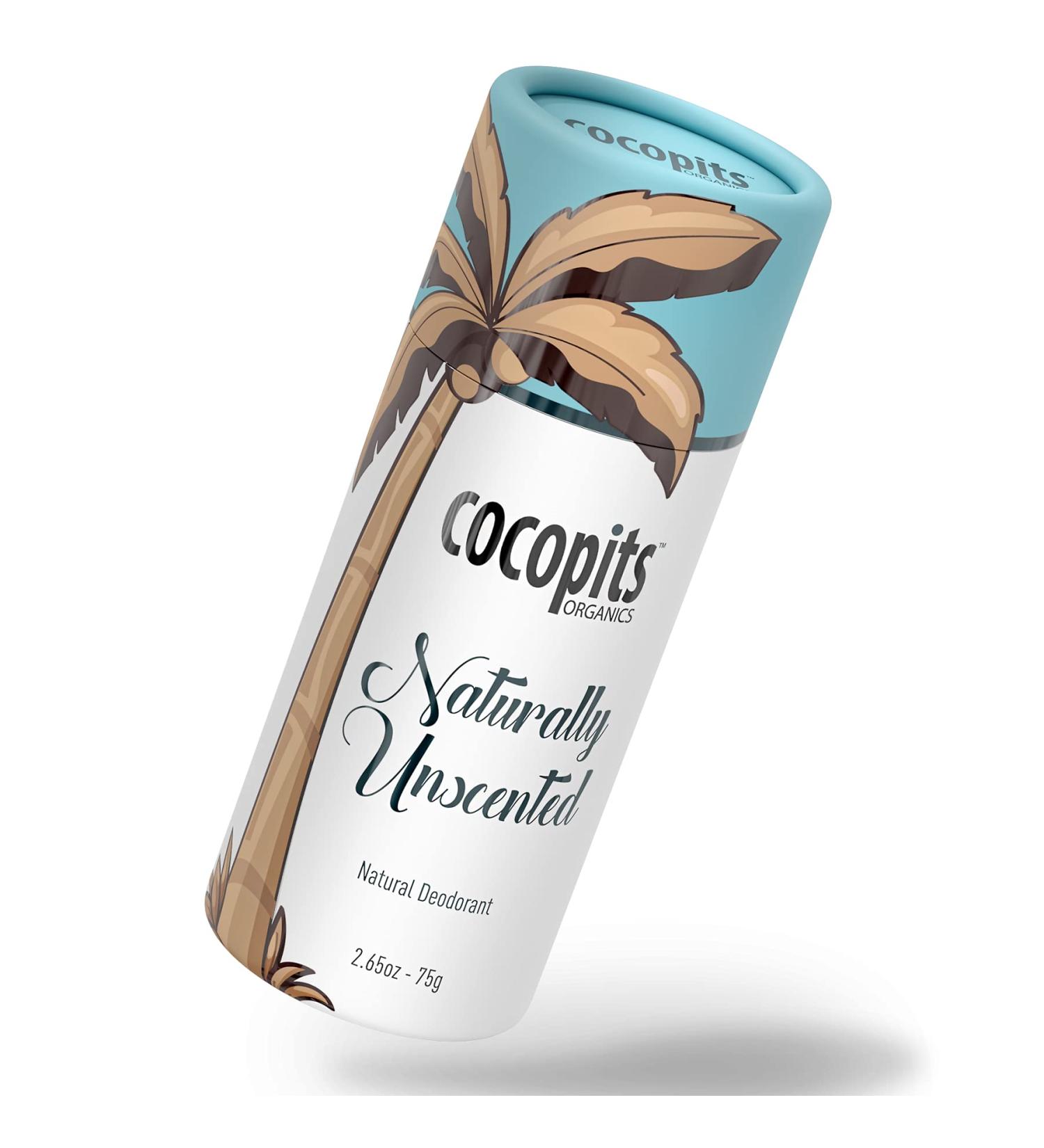 Fragrance Free Natural Vegan Deodorant for Women and Men - Unscented - Safe Aluminum-Free - Plastic Free Compostable - Coconut Oil and Organic Essential Oils - US Made - 2.65oz - Buy Online on GoSupps.com