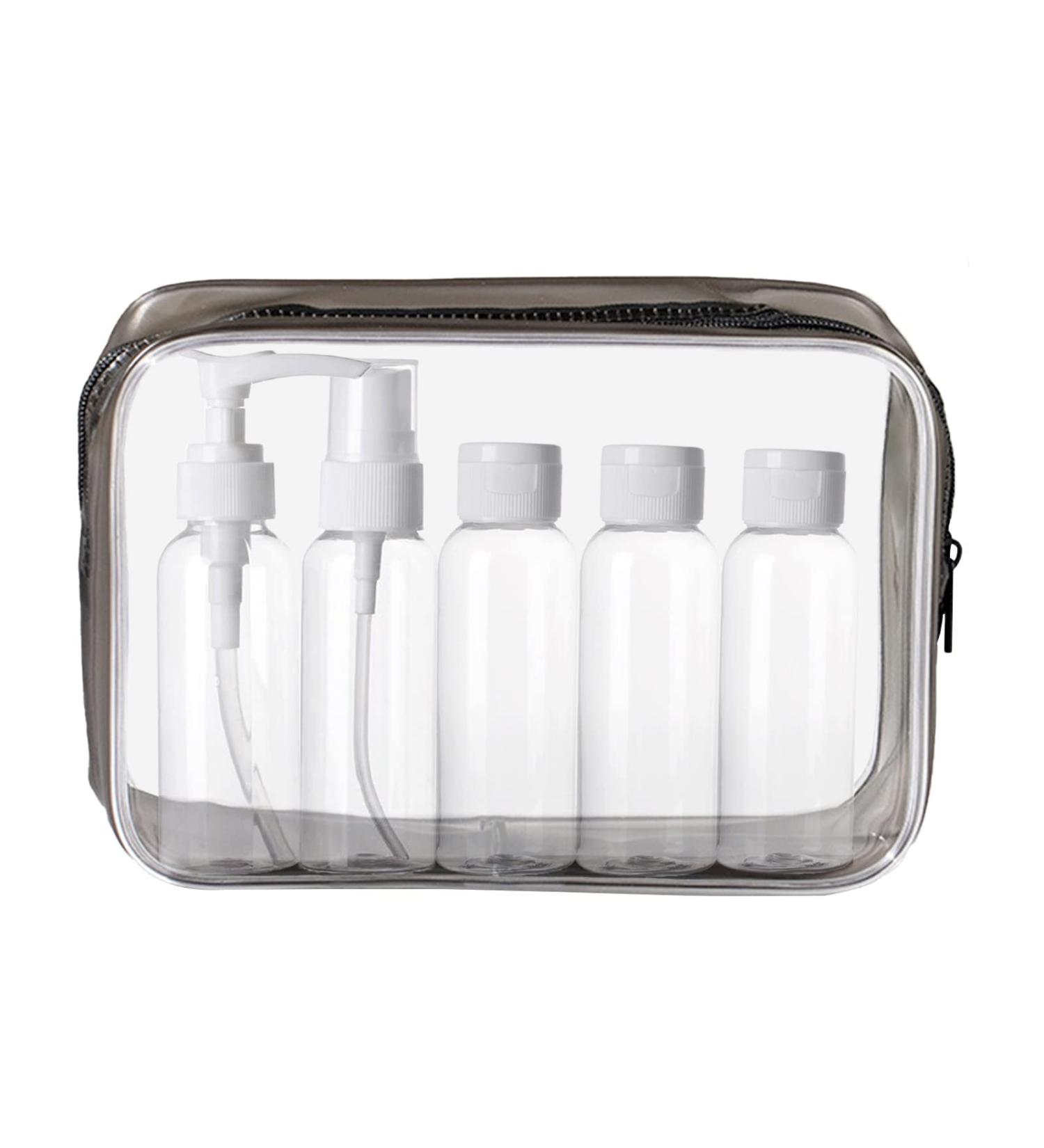 Keyri Cultural Bags: 5-Piece Transparent Travel Bottle Set (100ml) for Liquids - Ideal for International Travel - Buy Online on GoSupps.com