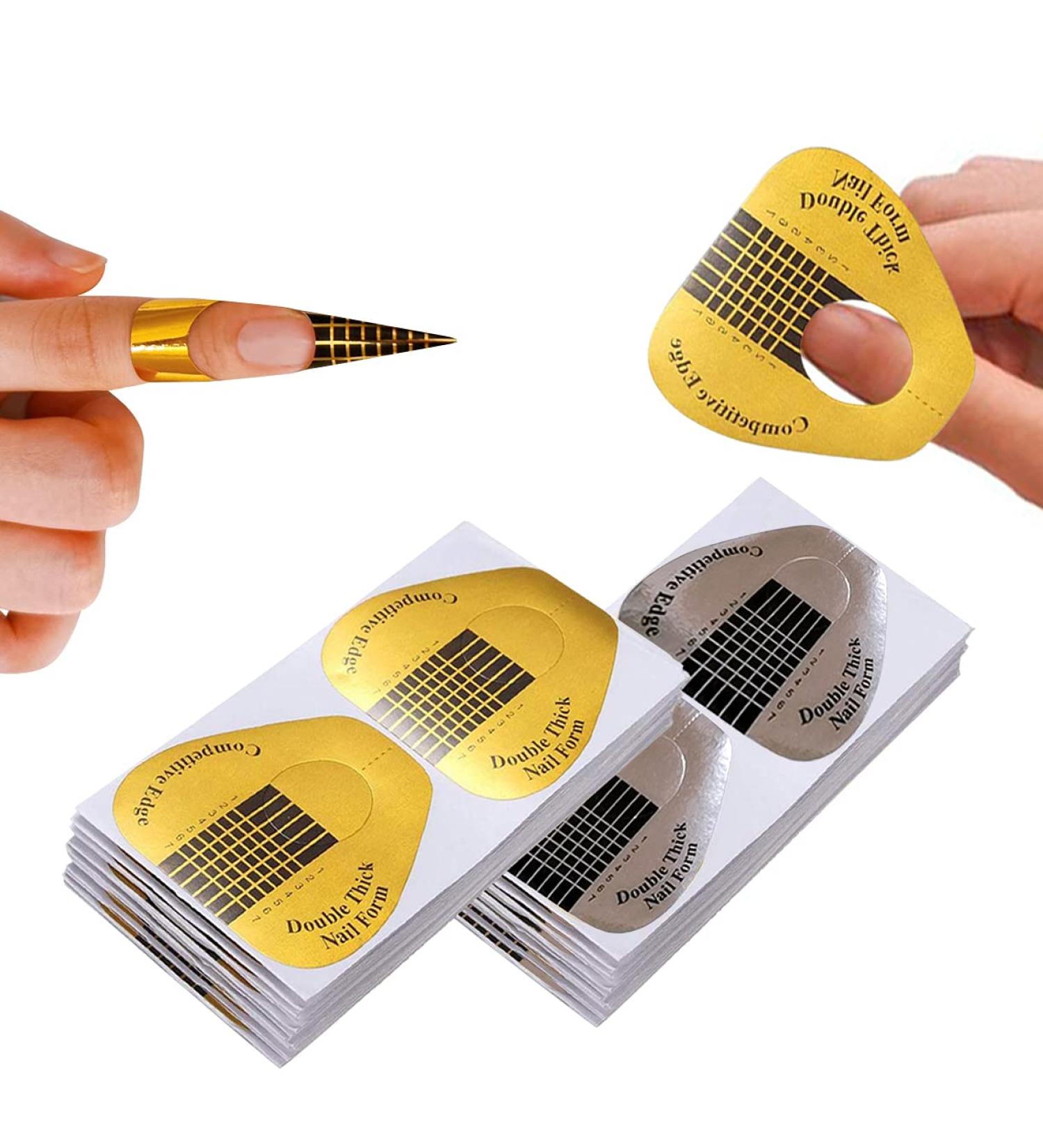 200 Pcs Acrylic Nail Forms Sticker - Thick Nail Extension Tips for Beauty & Salon - Buy Online on GoSupps.com