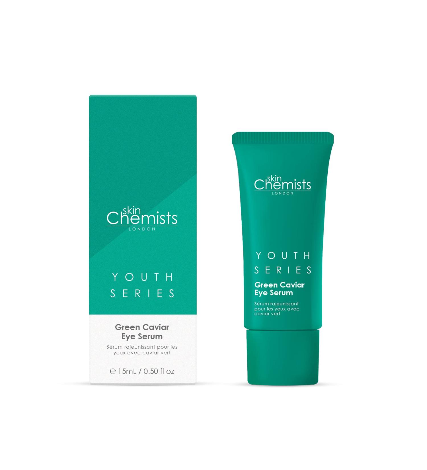 SkinChemists Green Caviar Eye Serum 15ml - Hydrating & Revitalizing with Herbal Power & Antioxidants for Radiant Eyes - Buy Online on GoSupps.com