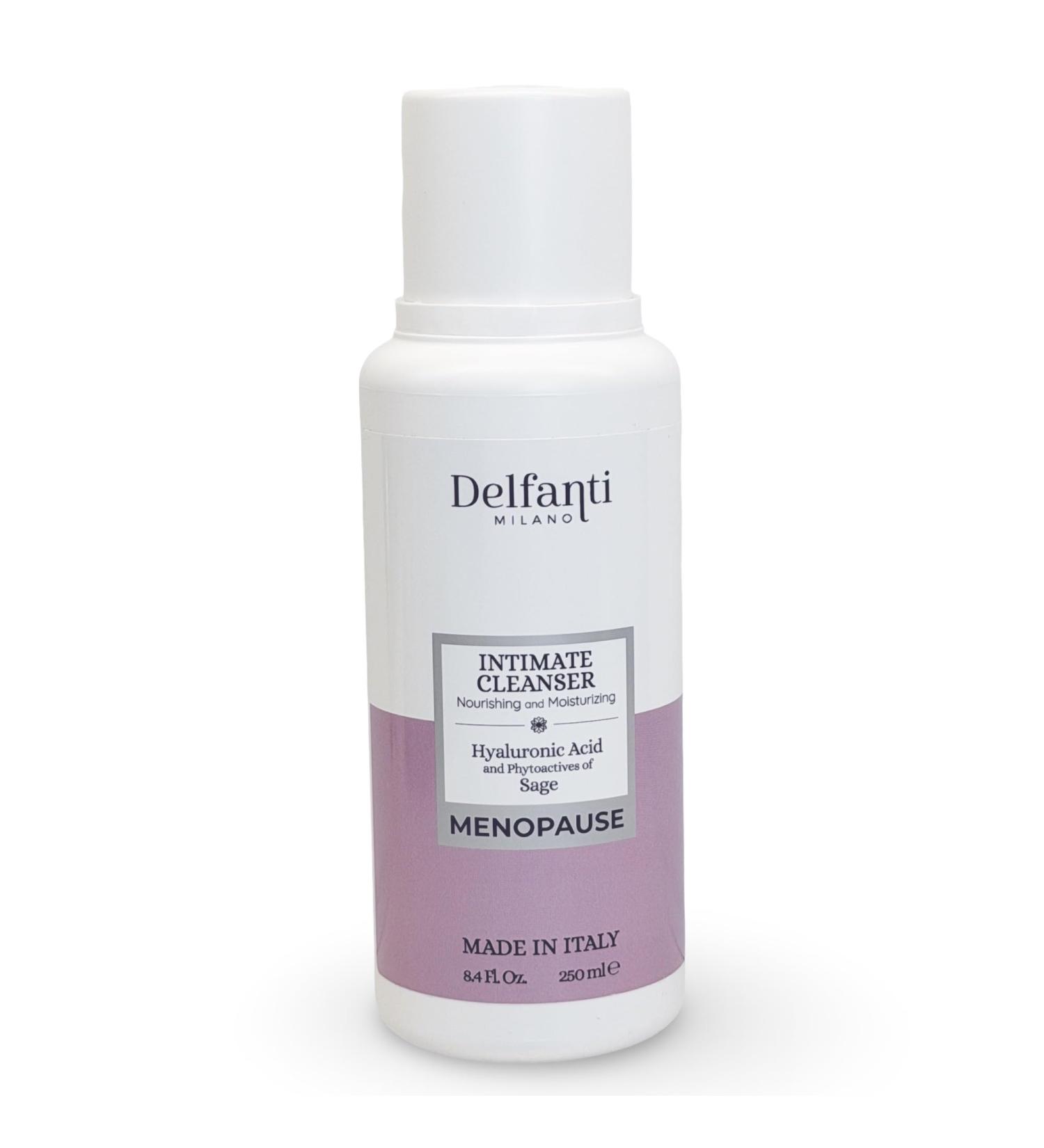 Delfanti Milano MENOPAUSE Intimate Cleanser Nourishing and Moisturizing Hyaluronic Acid and Phytoactives of Sage Made in Italy 8.4 oz