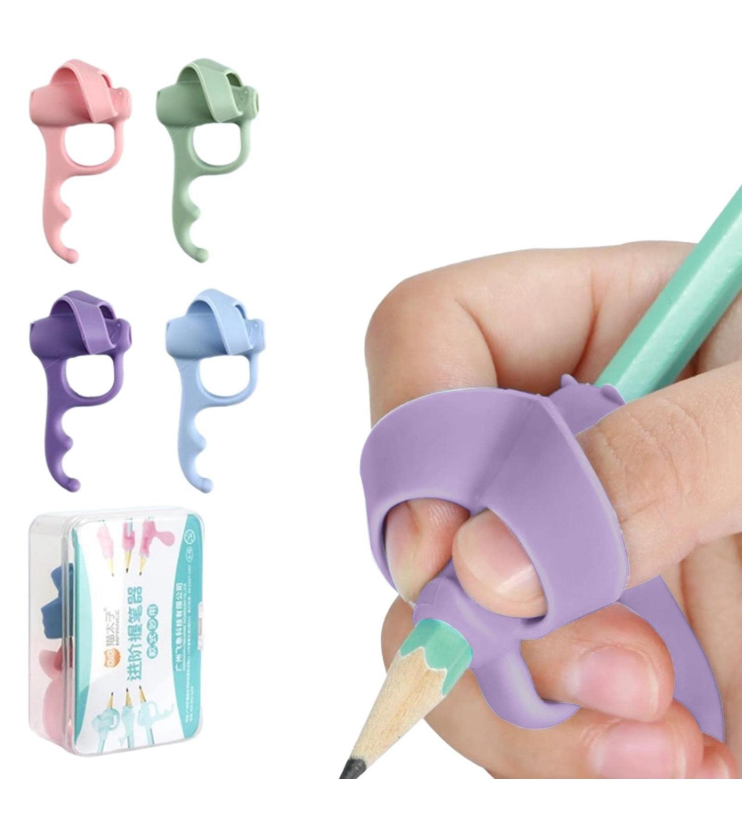 Left-Handed Pencil Grips for Children | 4-Piece Writing Aid for Preschool & Students - Buy Online on GoSupps.com