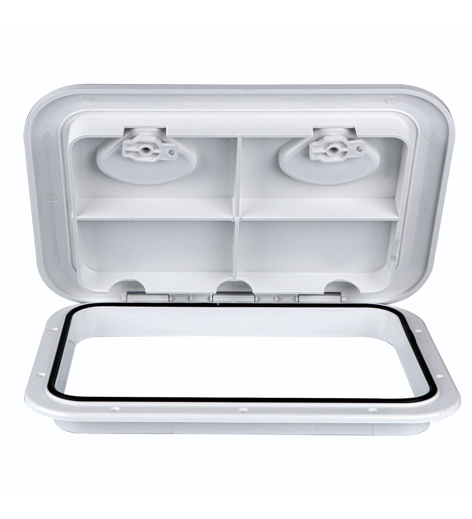 SmartMarine White Marine Deck Access Hatch 17.3x12.4 - Rectangle Boat Deck Hatch & Lid - Buy Online on GoSupps.com