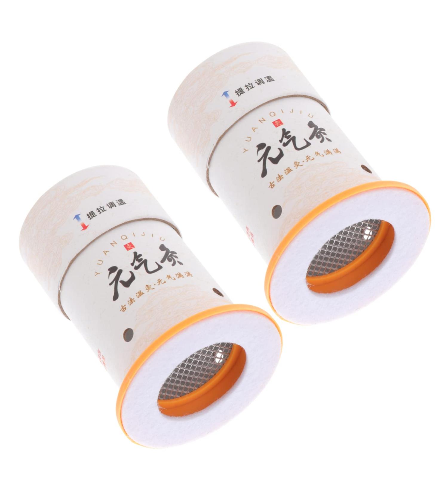 Frcolor 2st Moxibustion Box - MOXA Shuffles Personal Care Massager 8.5x5.3cm White International Shipping Available - Buy Online on GoSupps.com