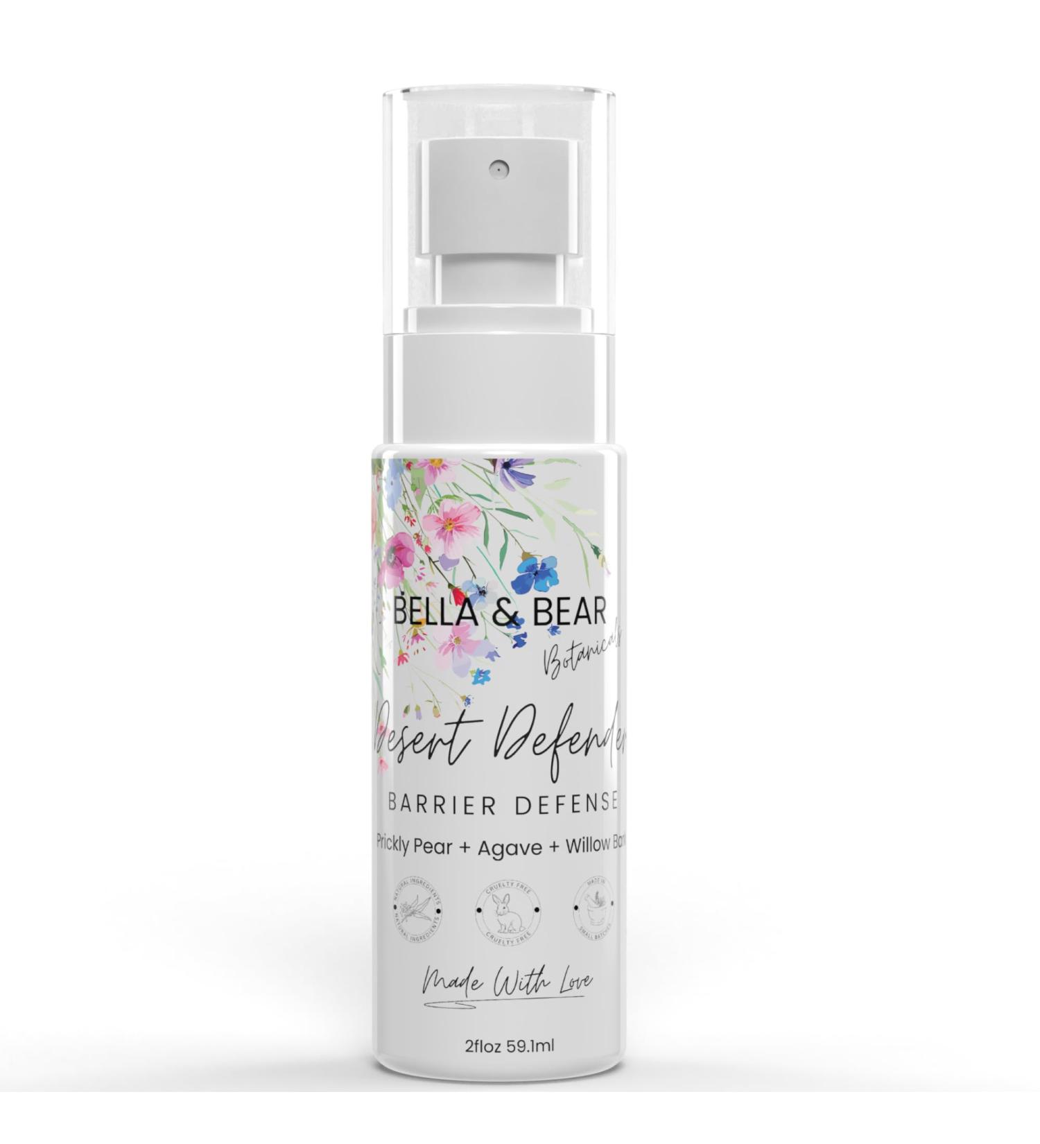 Bella & Bear - Desert Defender Barrier Defense Toner for All Skin Types - Hydrating & Clarifying Face Toner with Prickly Pear Agave Aloe & Willow Bark - Supports Skin Barrier Reduces Blemishes - Buy Online on GoSupps.com
