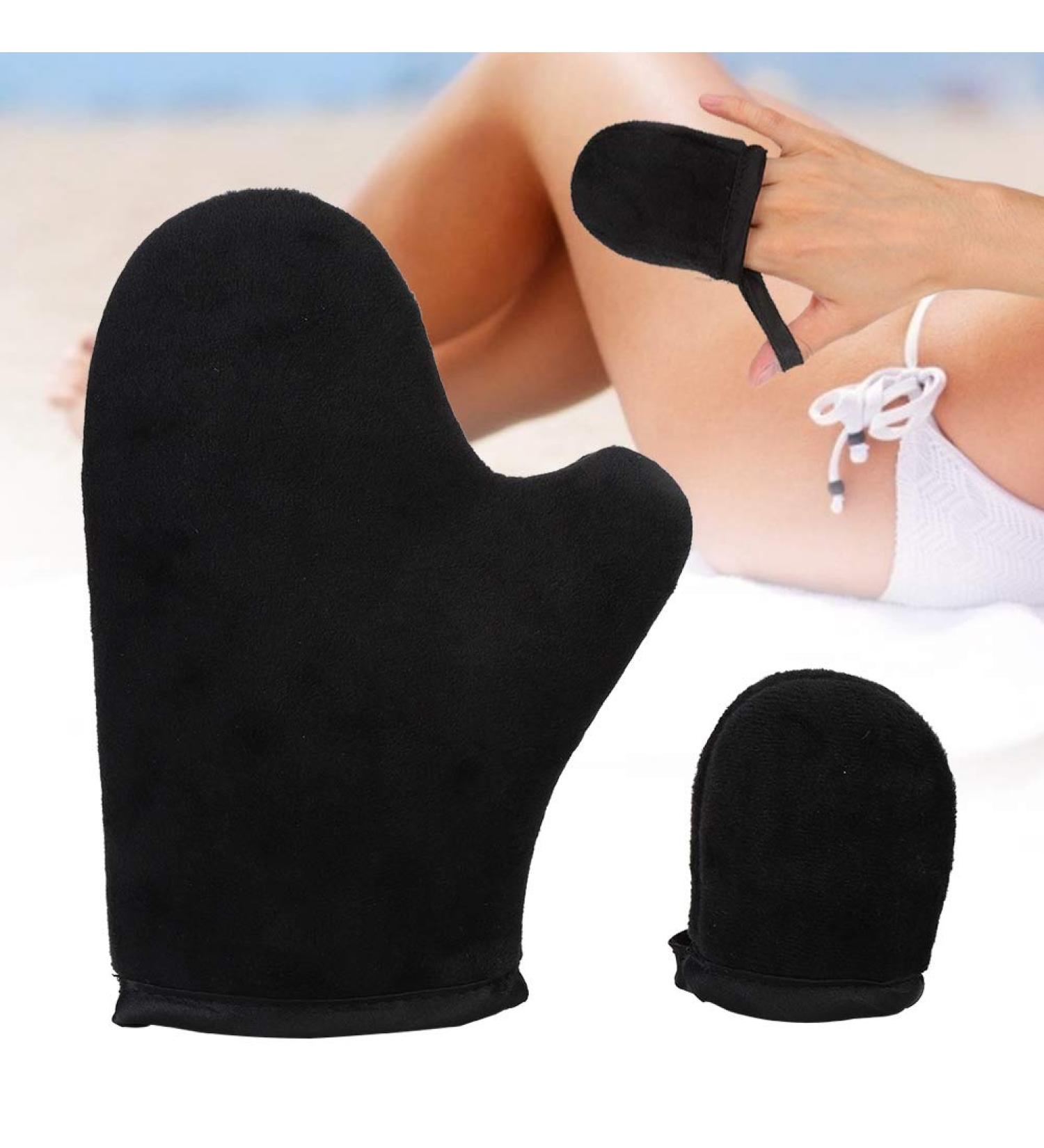 Soft Tanning Glove Self Tanner Mitt Lotion Apply Tool Beach Gloves (Black) - Buy Online on GoSupps.com