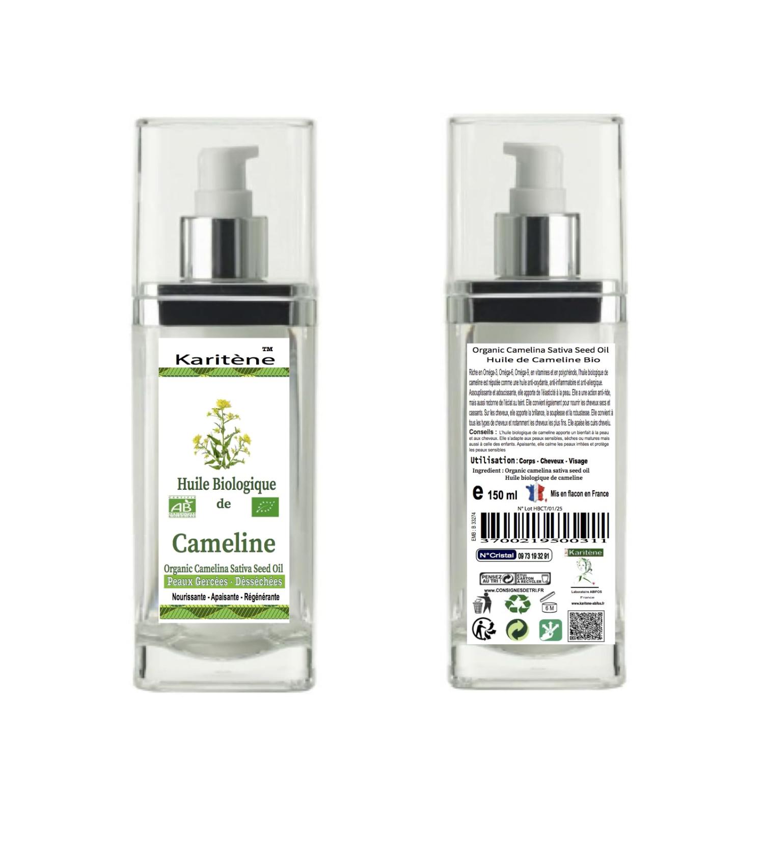 Organic Camelina Oil Karitene, 150 ml, Nourishing, Softening, Moisturizing