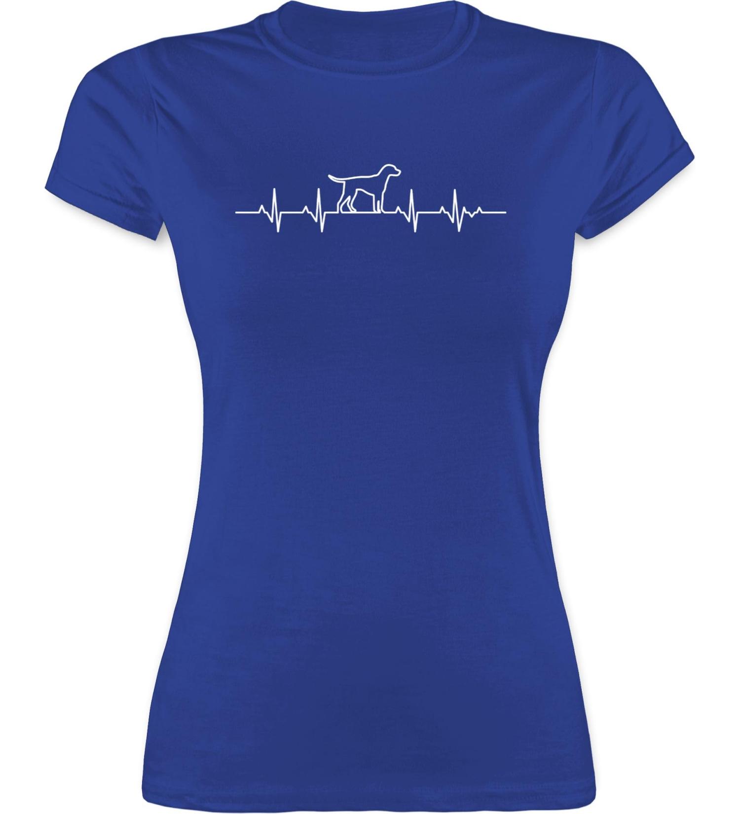 Shirtracer Women's Heartbeat Dog T-Shirt - Perfect Gift for Dog Owners - Royal Blue M - Buy Online on GoSupps.com
